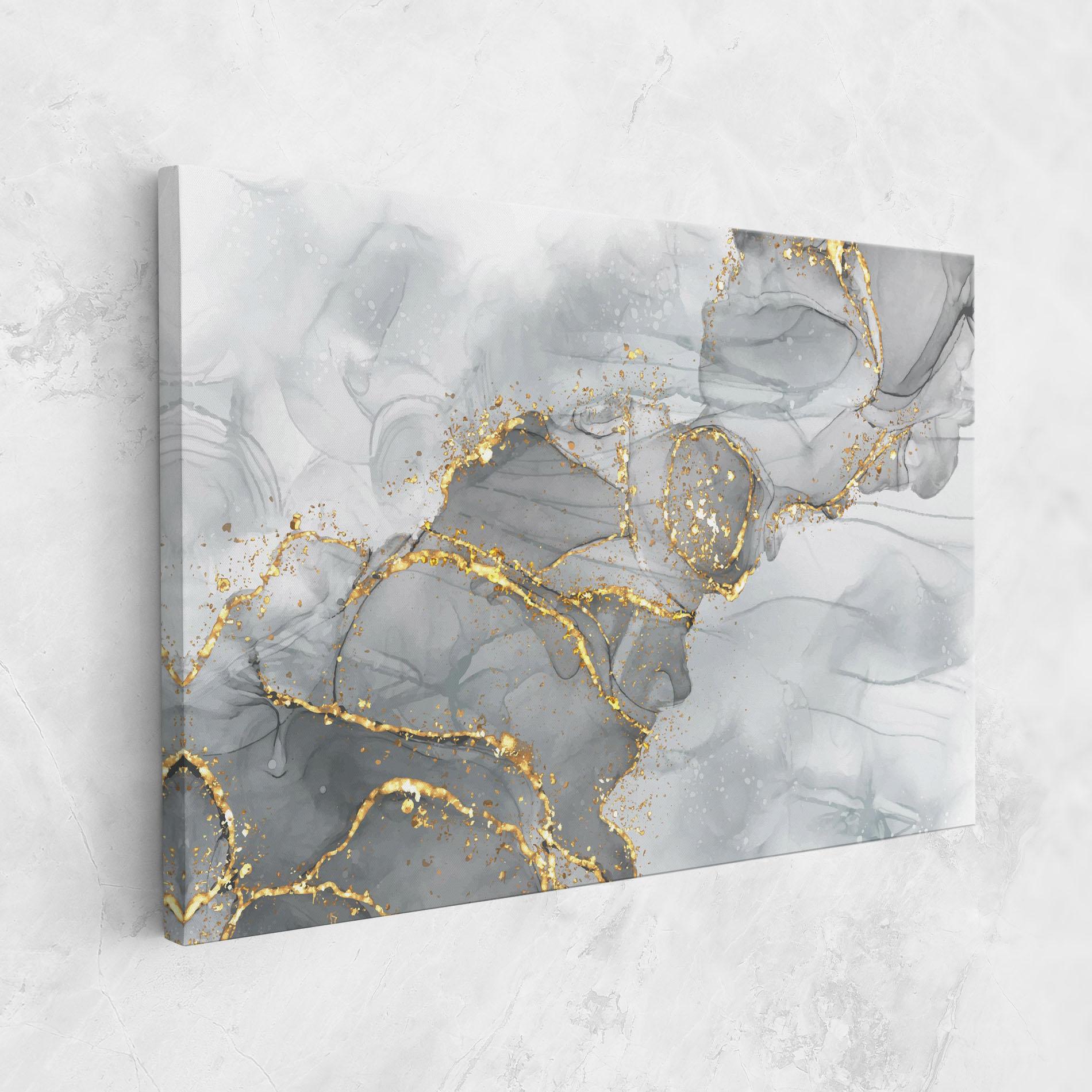 Tablou Canvas White Ink Marble mockup 1