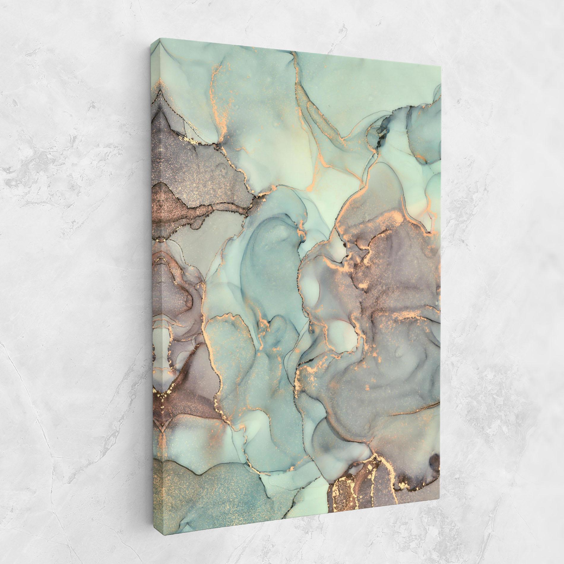 Tablou Canvas Abstract Turquoise Marble mockup 1