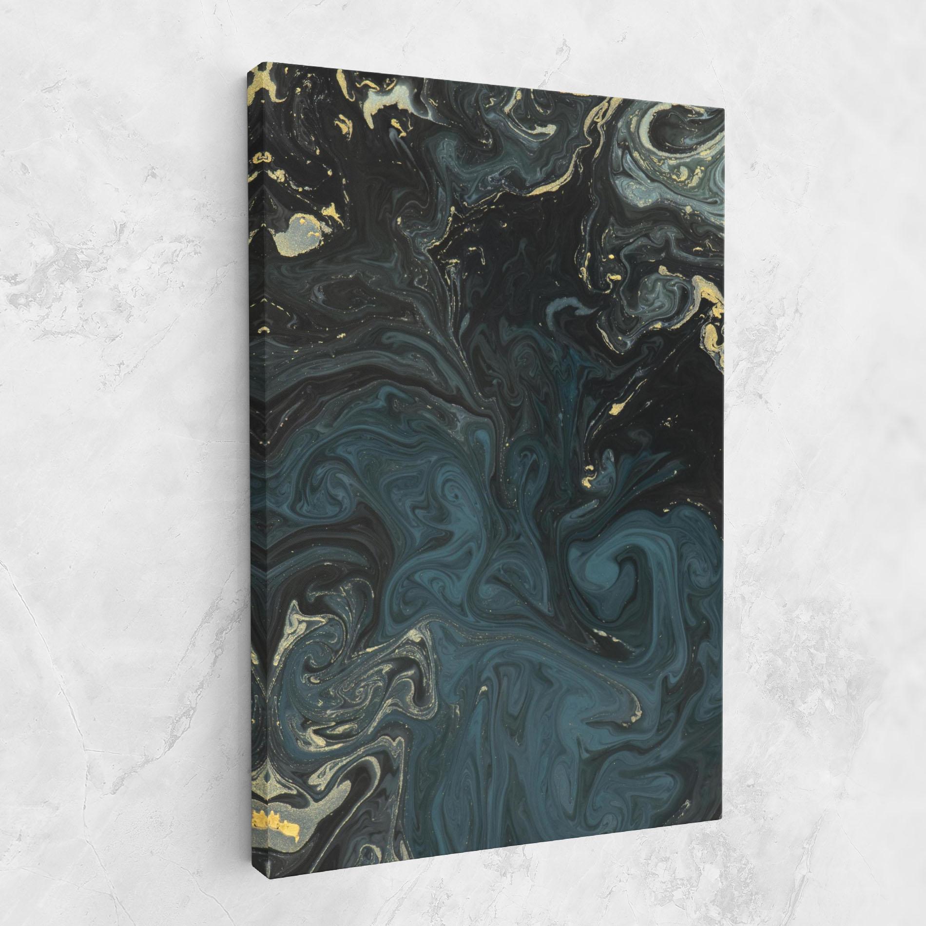 Tablou Canvas Dark Blue Marble mockup 1