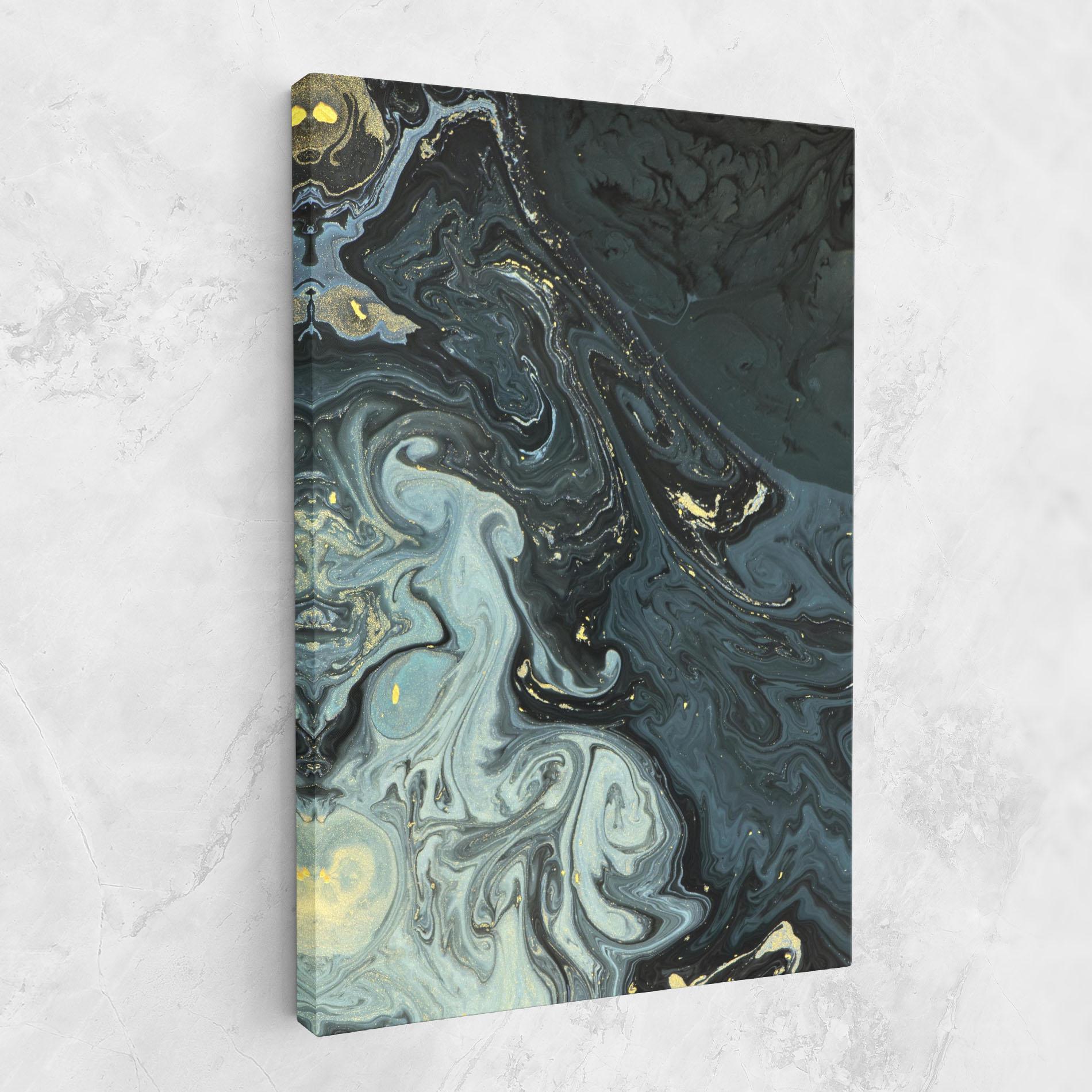 Tablou Canvas Dark Green Painting mockup 1