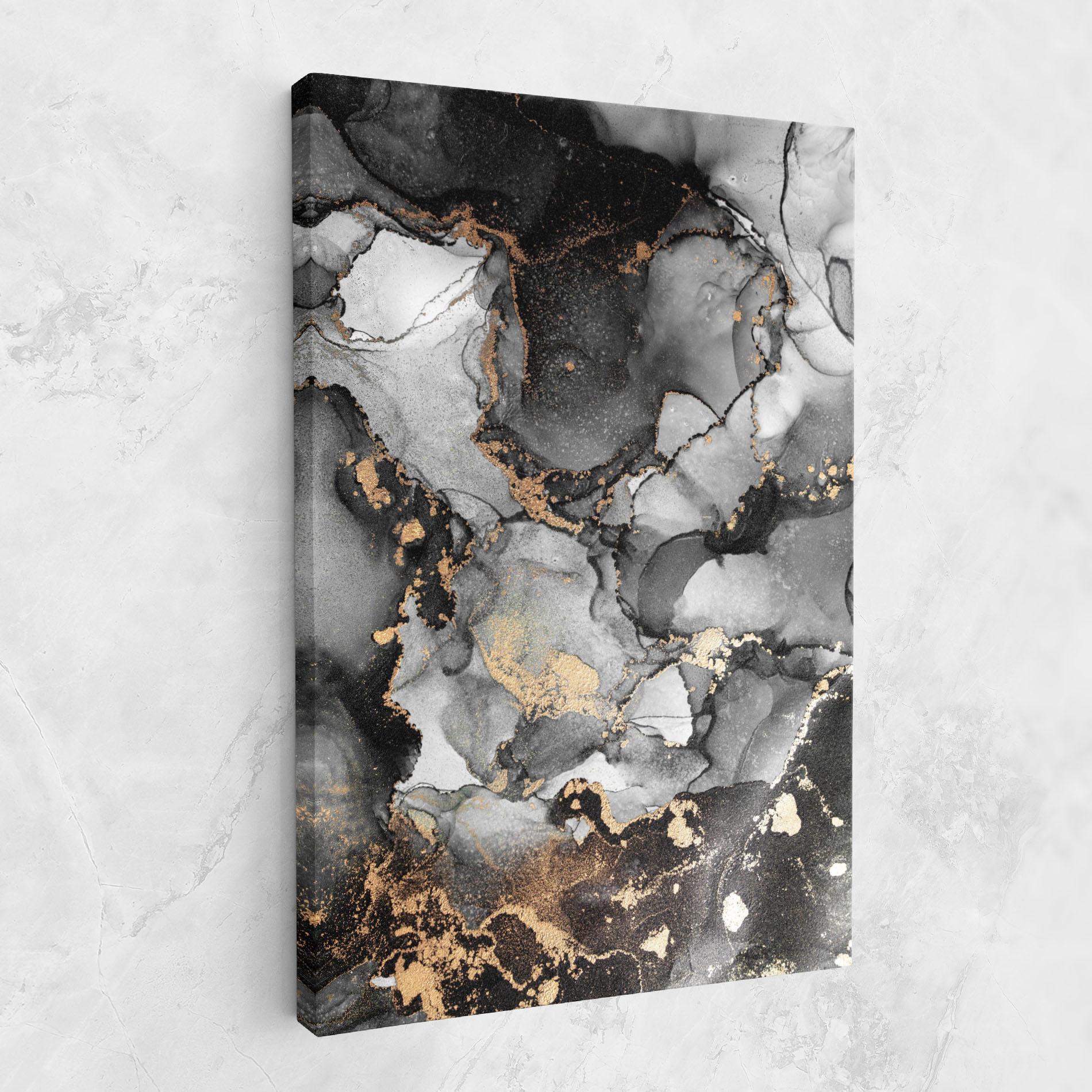 Tablou Canvas Grey Gold Marble mockup 1