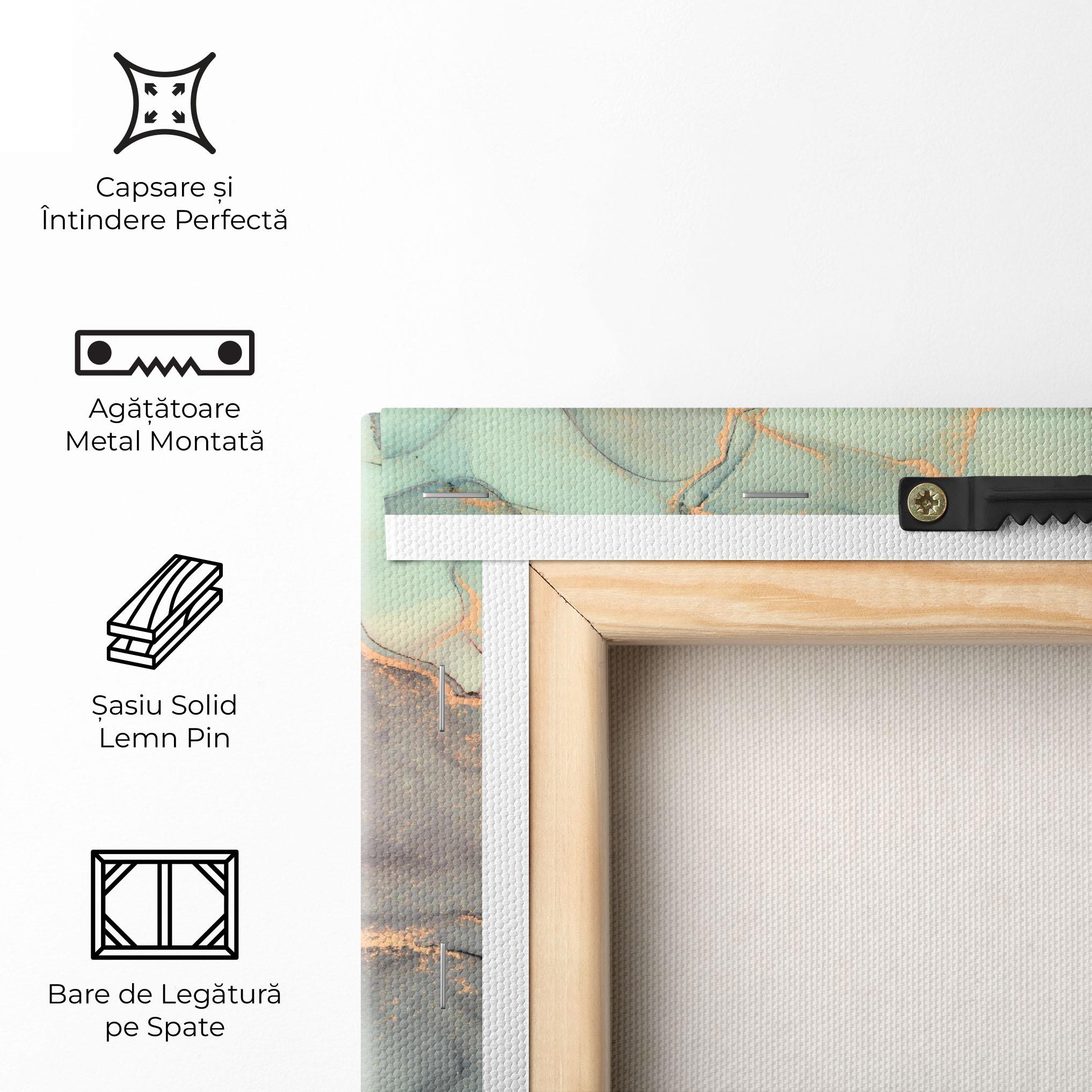 Tablou Canvas Abstract Turquoise Marble mockup 5