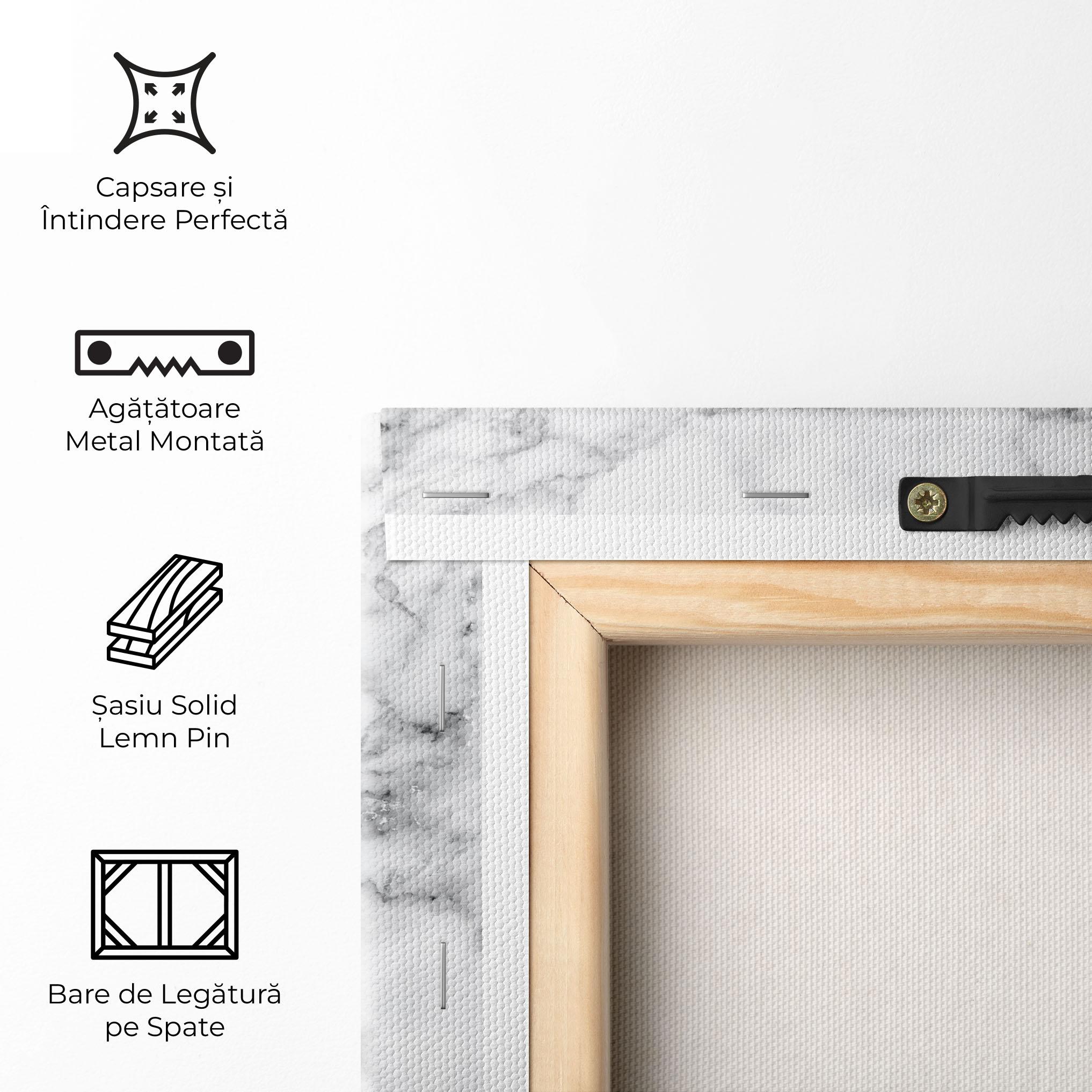 Tablou Canvas Basic White Marble mockup 5