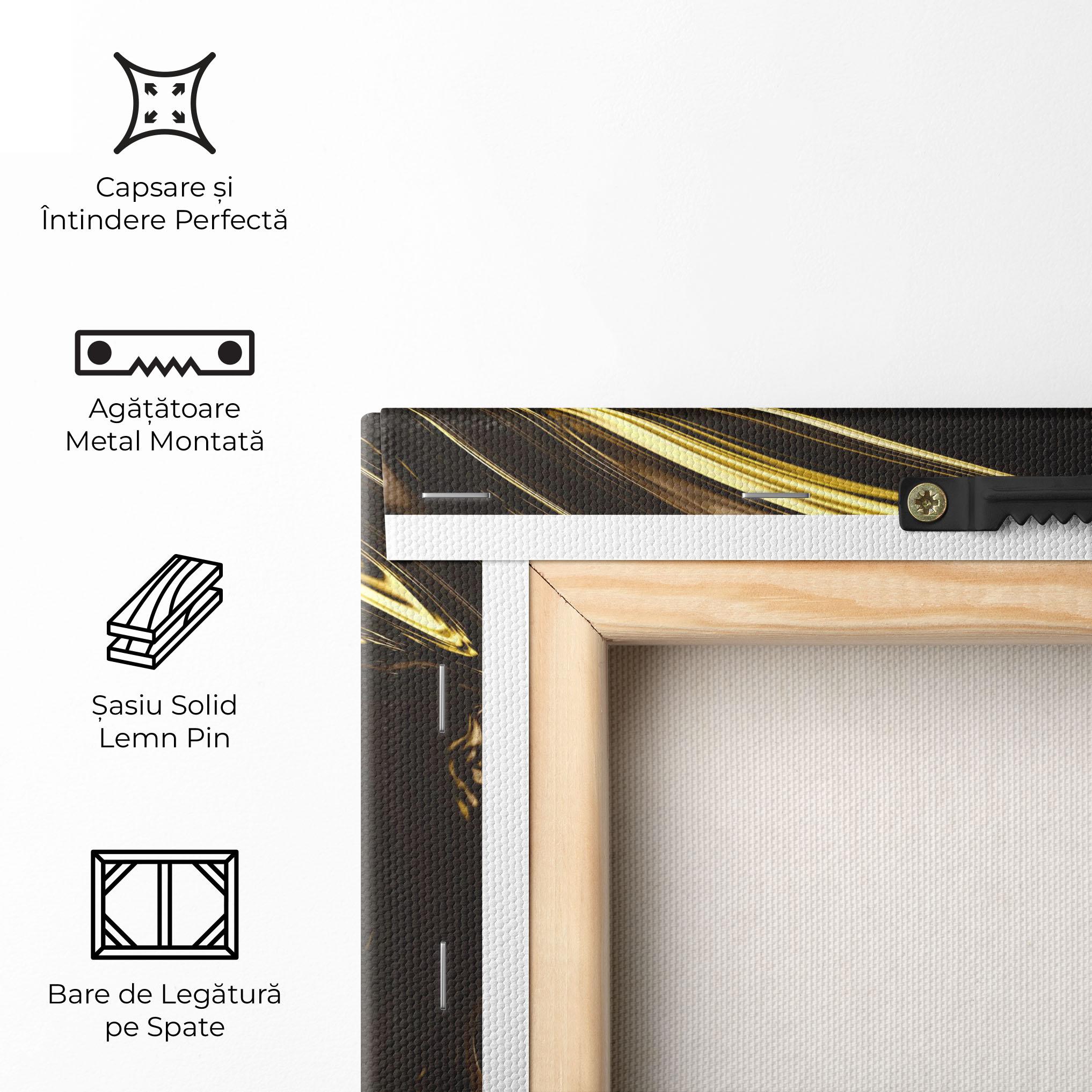 Tablou Canvas Black Gold Marble mockup 5