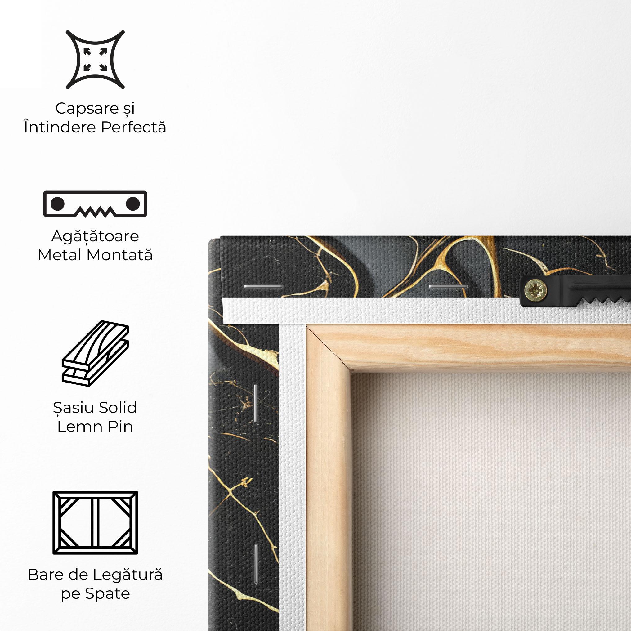 Tablou Canvas Black Square Marble mockup 5