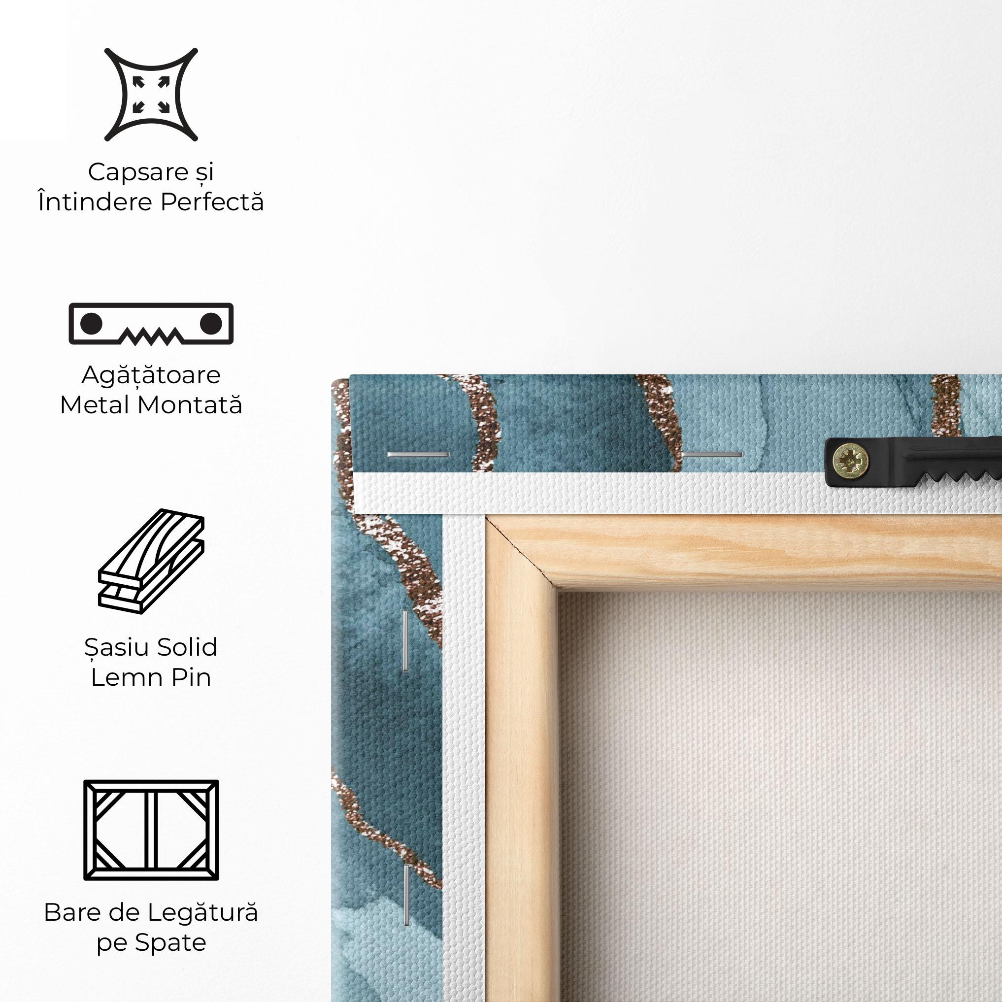 Tablou Canvas Blue Golden Glitter mockup 5