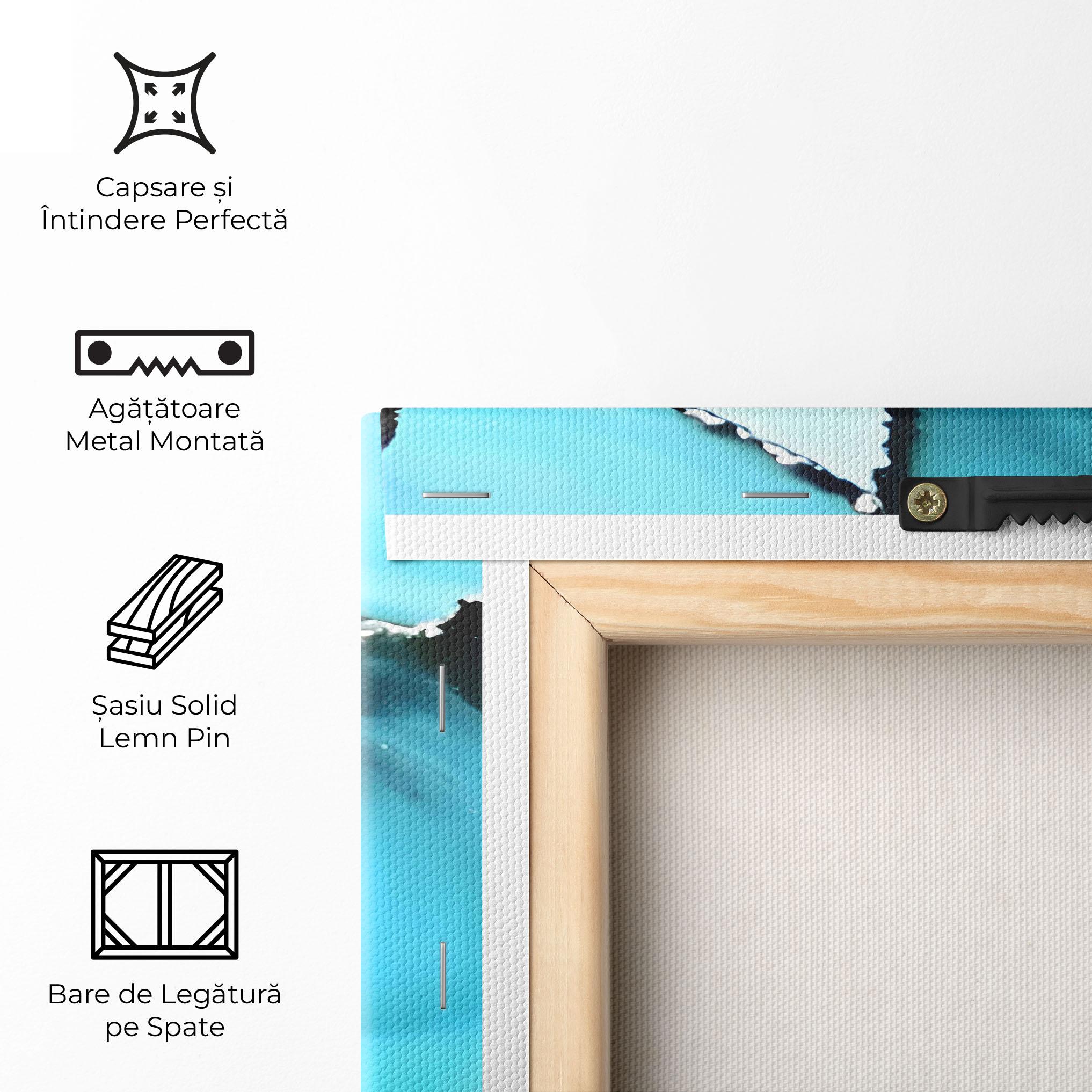 Tablou Canvas Blue Paint Marble mockup 5