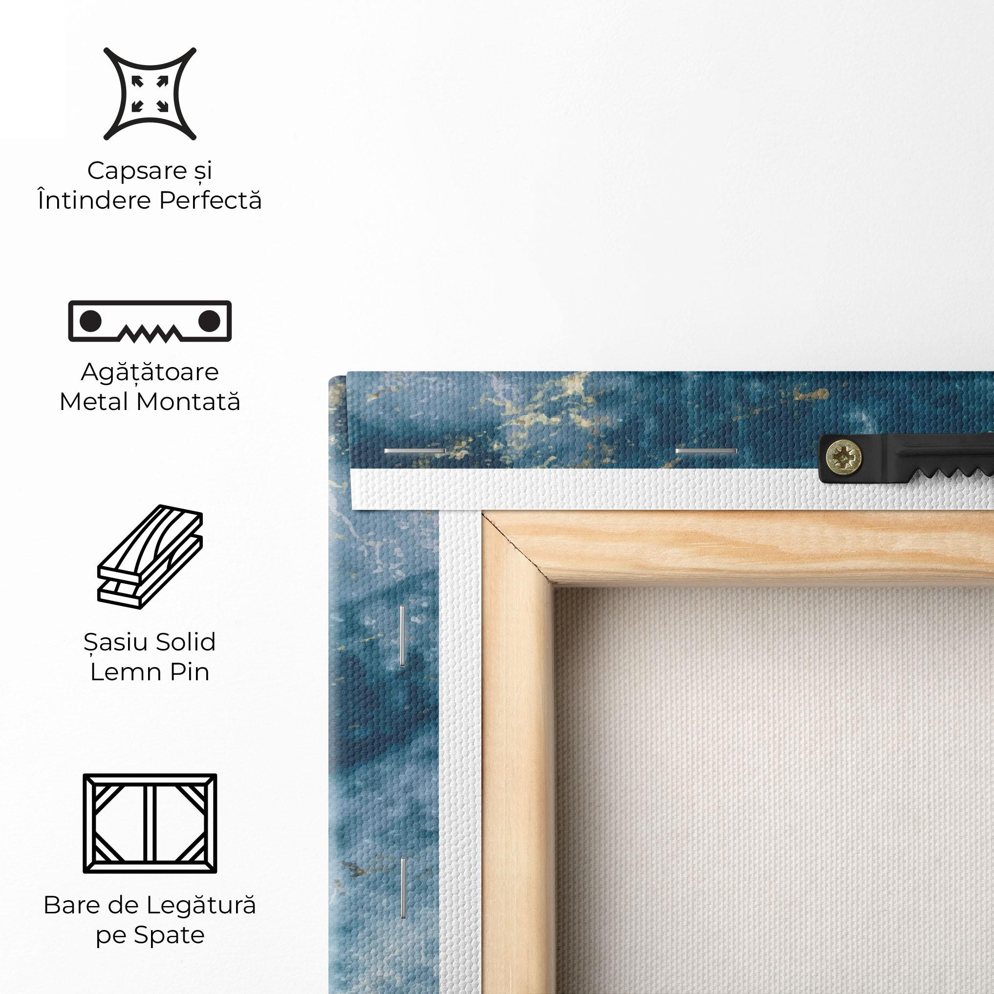 Tablou Canvas Blue Water Marble mockup 5