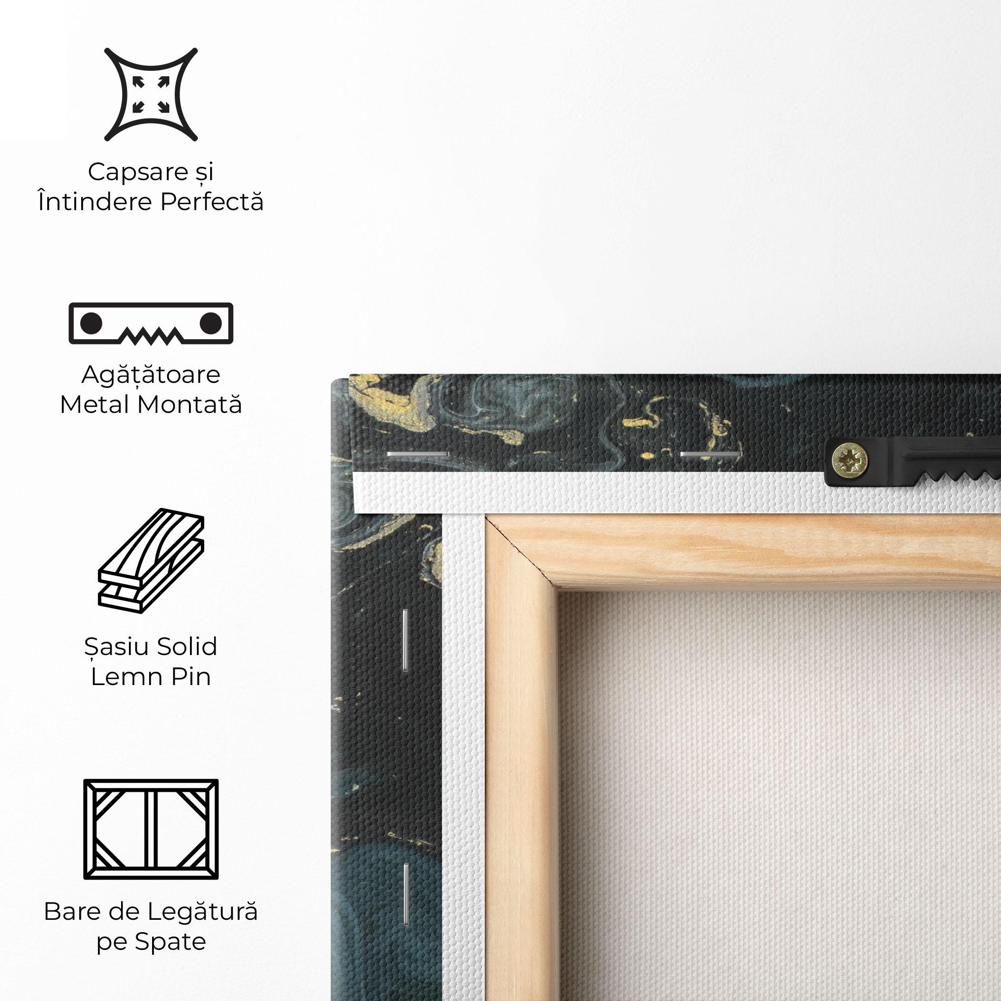 Tablou Canvas Dark Blue Marble mockup 5