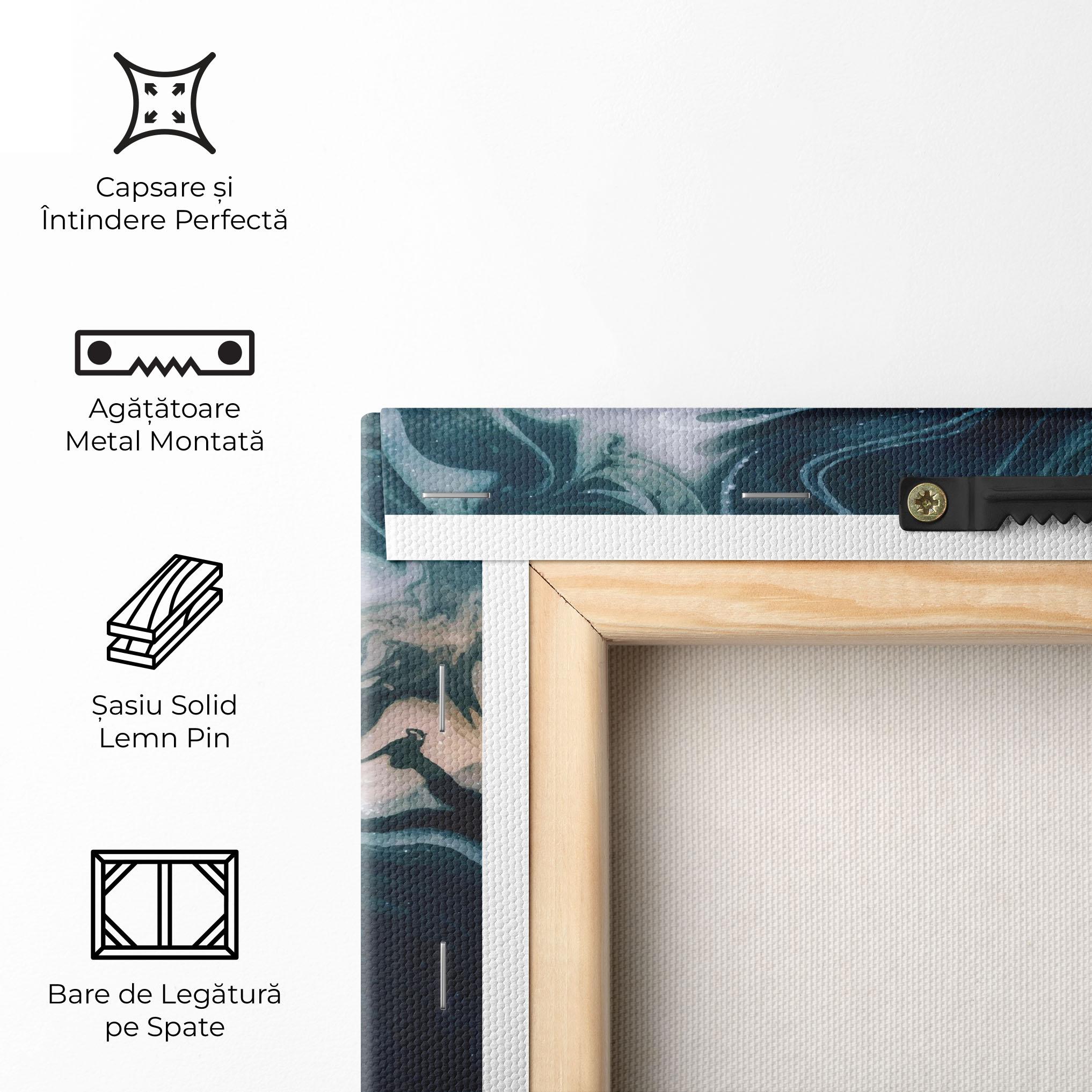 Tablou Canvas Dark Blue With White mockup 5