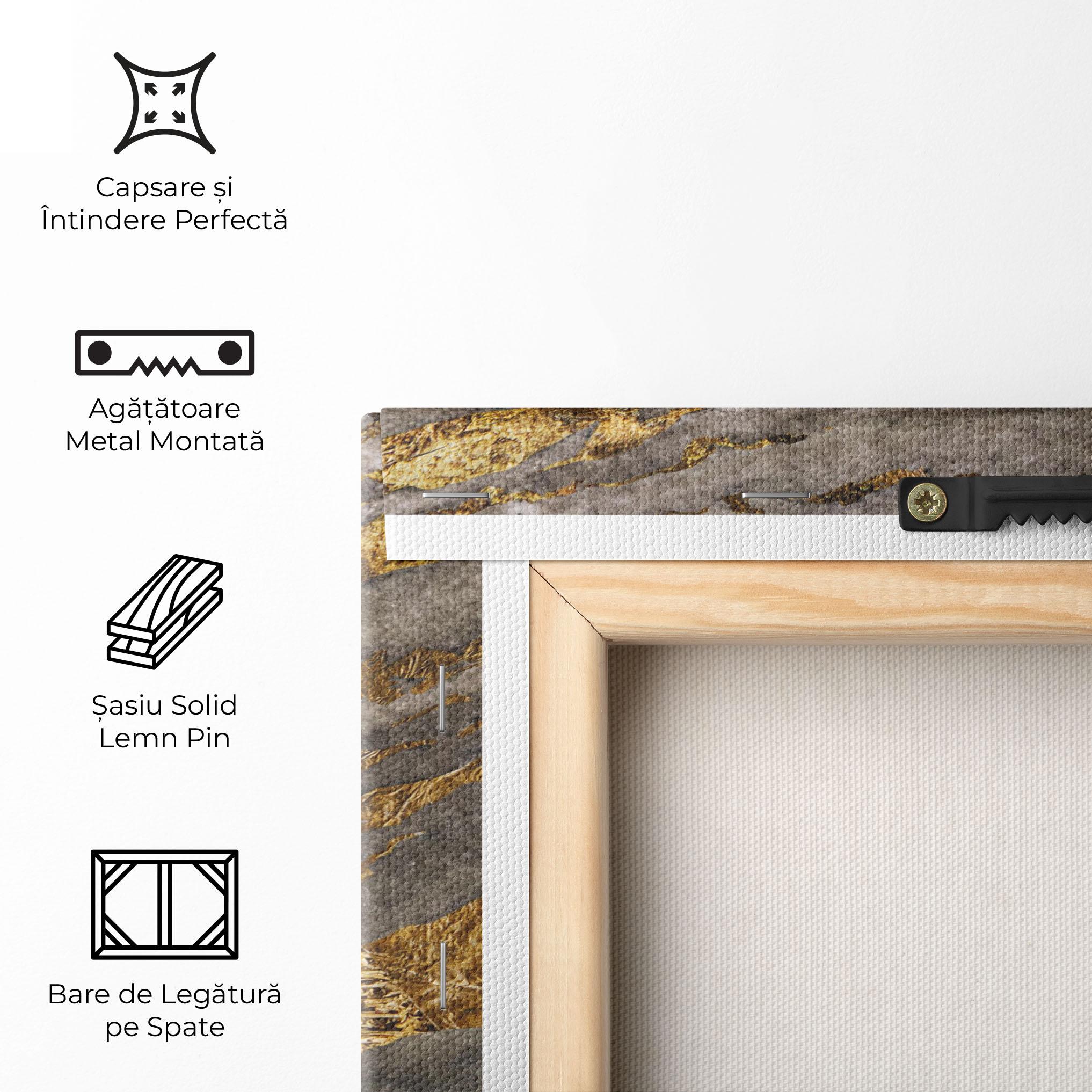 Tablou Canvas Dark Colden Grey mockup 5