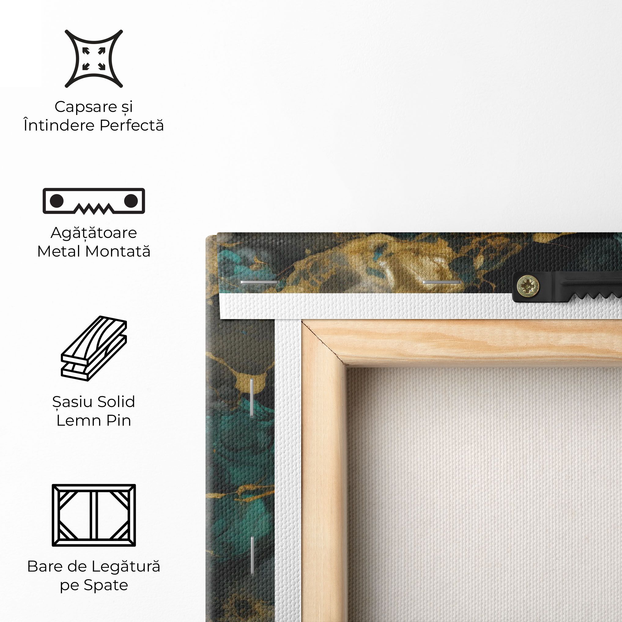 Dark Green Golden Marble mockup 5