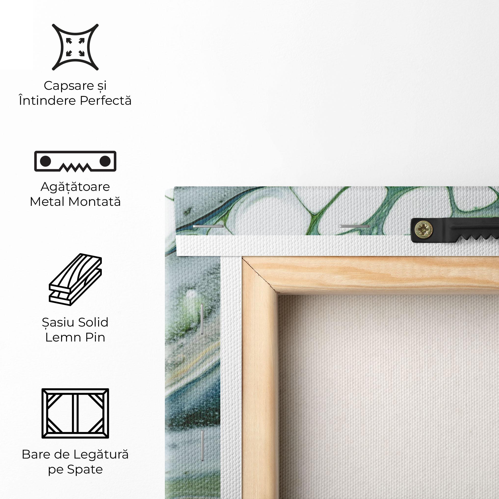 Tablou Canvas Dark Green Liquid mockup 5