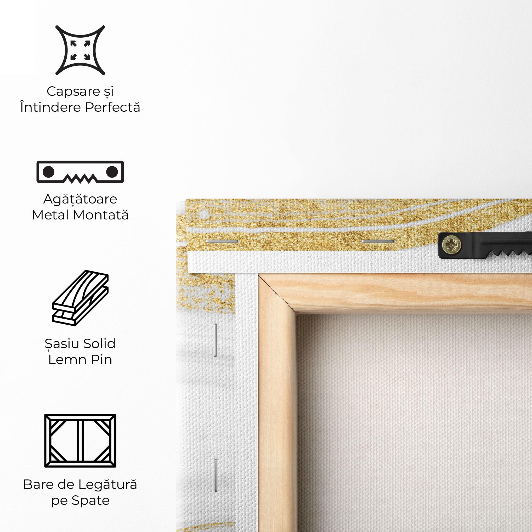 Tablou Canvas Gold Glitter Liquid mockup 5