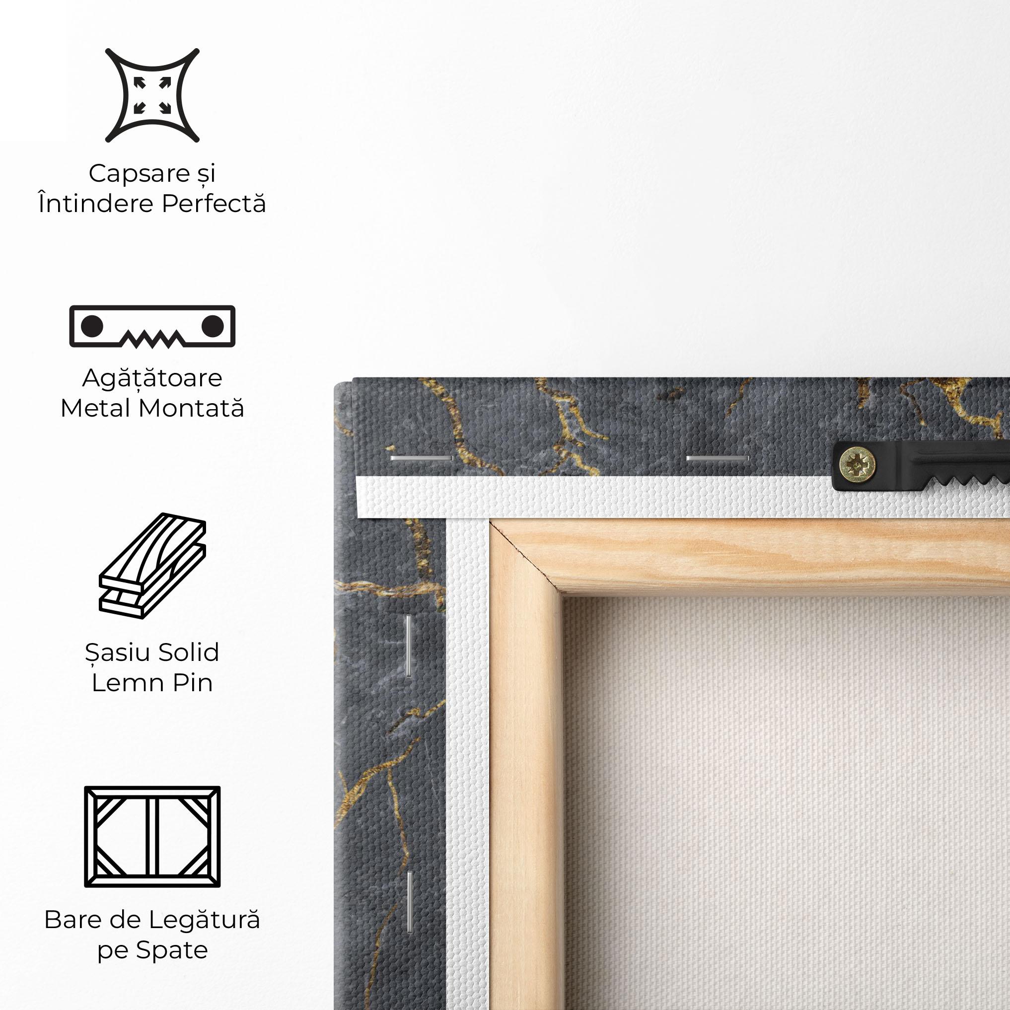 Tablou Canvas Gold Grey Marble mockup 5