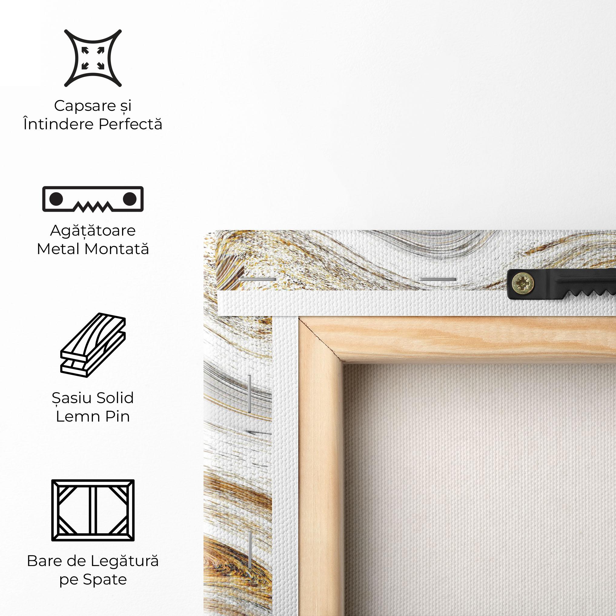 Tablou Canvas Gold White Liquid mockup 5