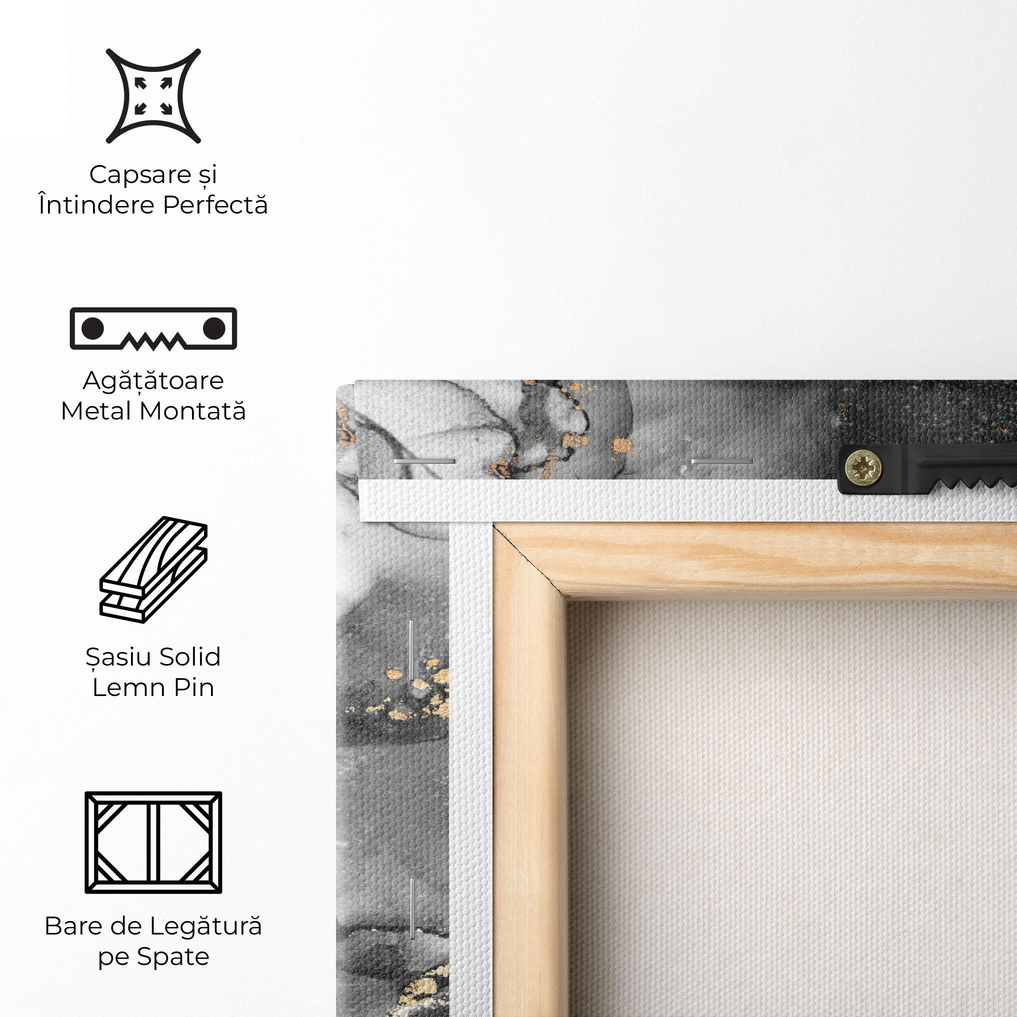 Tablou Canvas Grey Gold Marble mockup 5