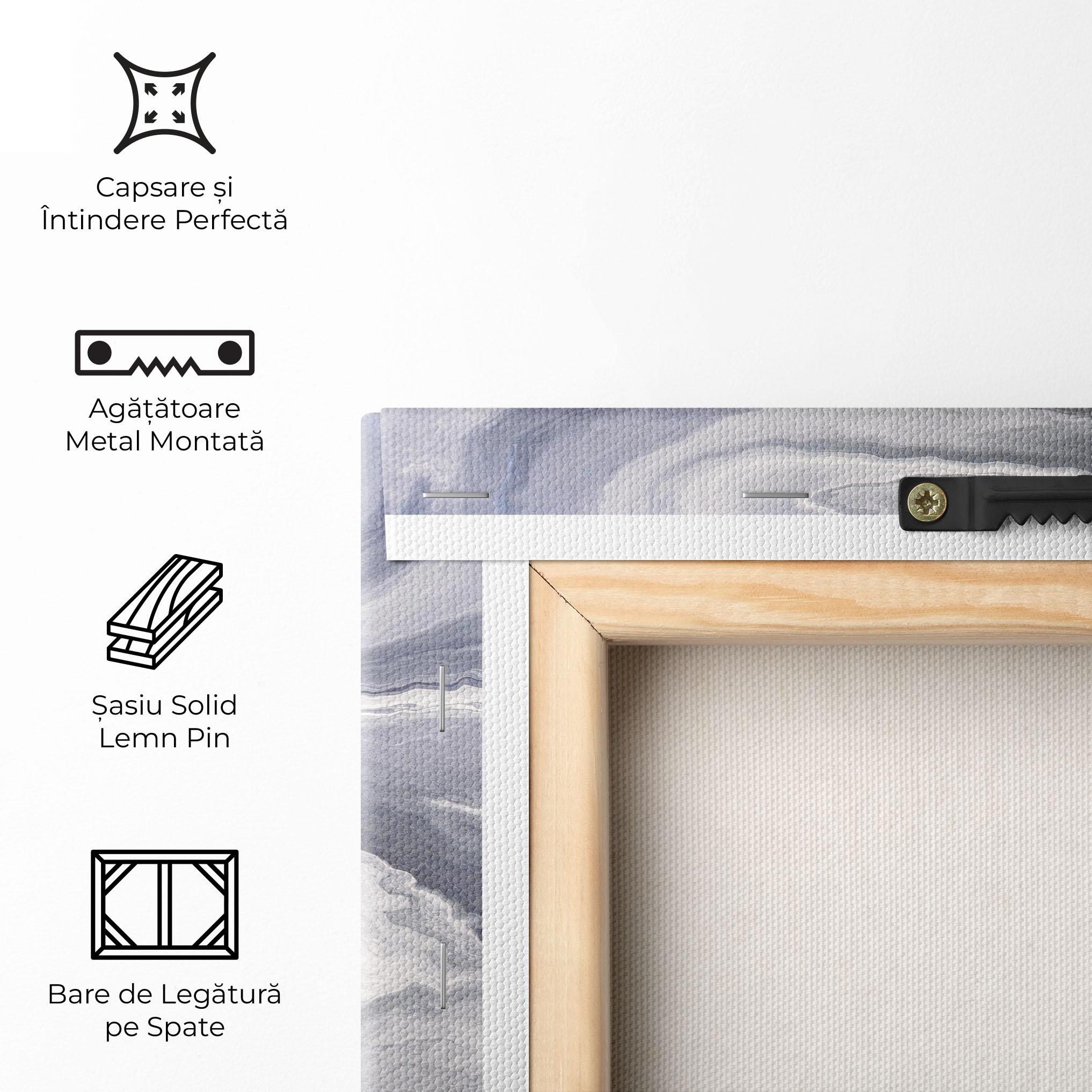 Tablou Canvas Grey Liquid Marble mockup 5