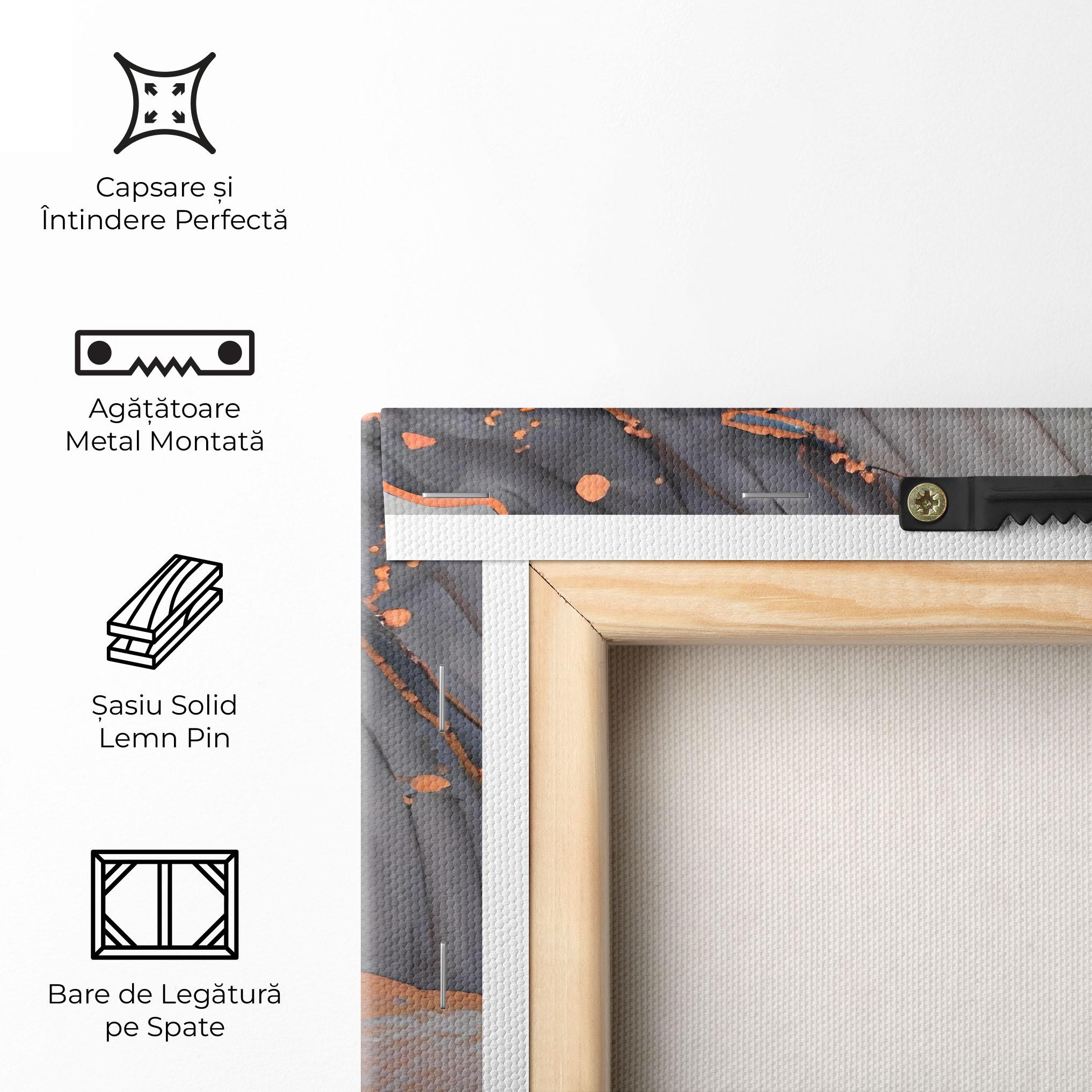 Tablou Canvas Grey Pink Liquid Marble mockup 5