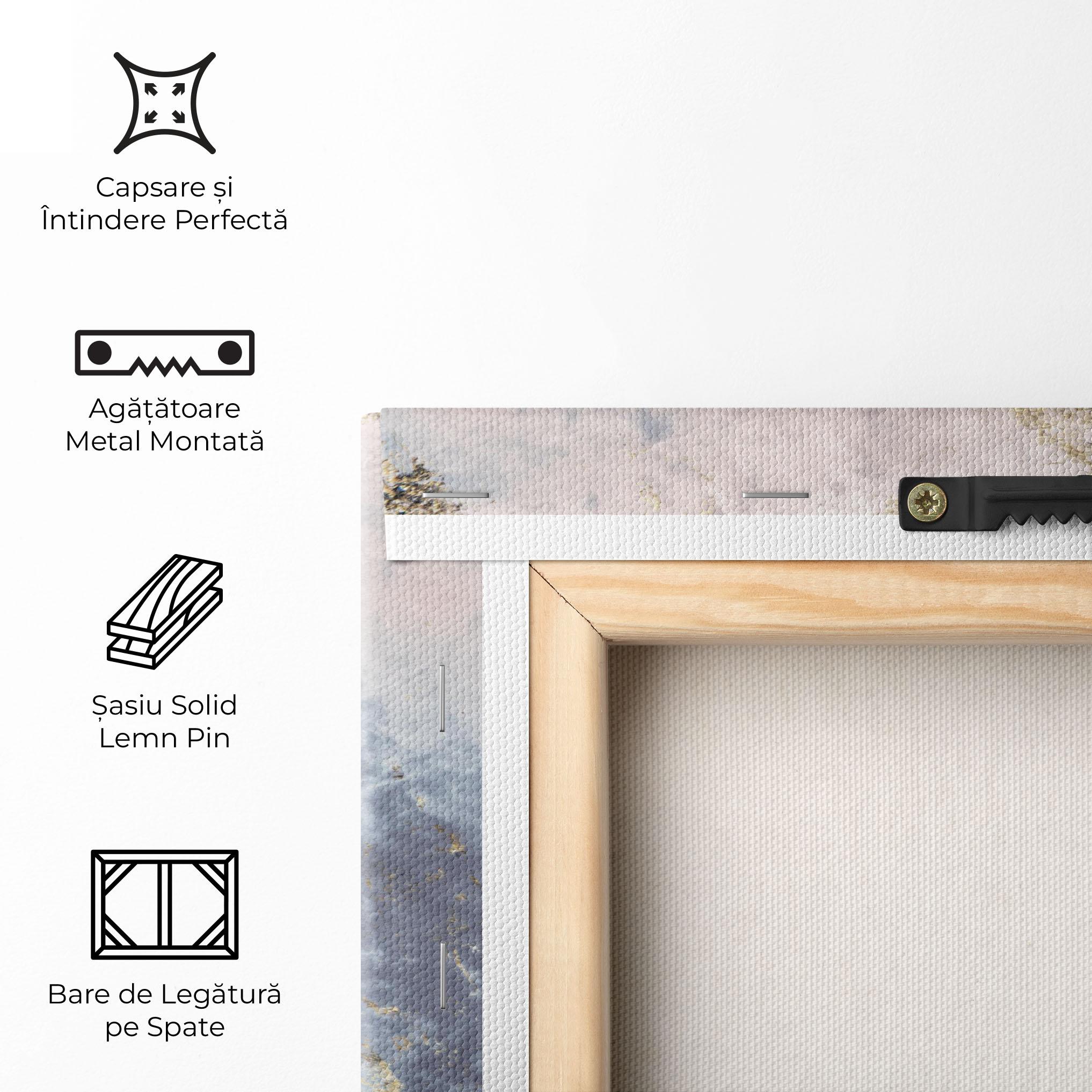 Tablou Canvas Pink Blue Marble mockup 5