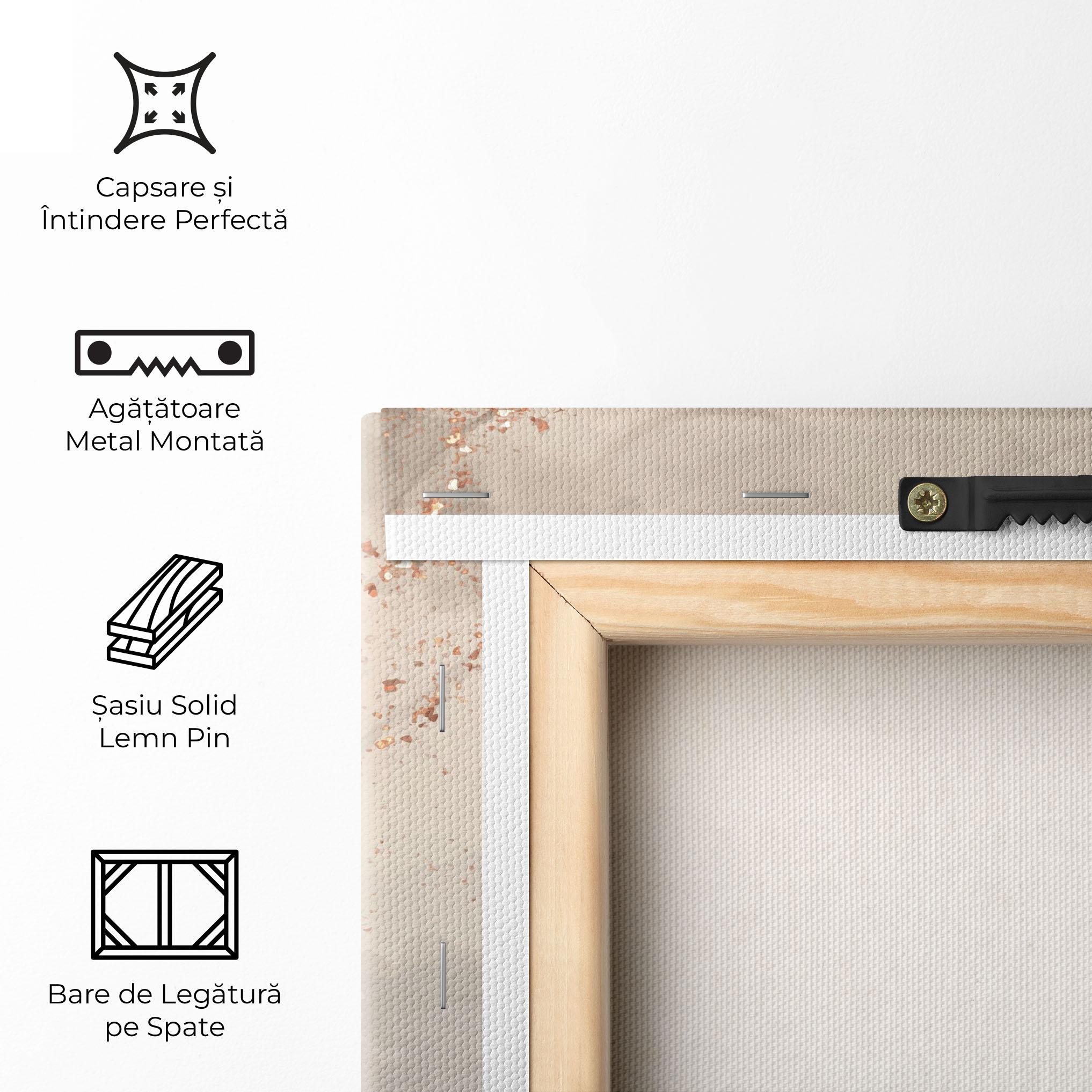 Tablou Canvas Pink Grey Marble 01 mockup 5