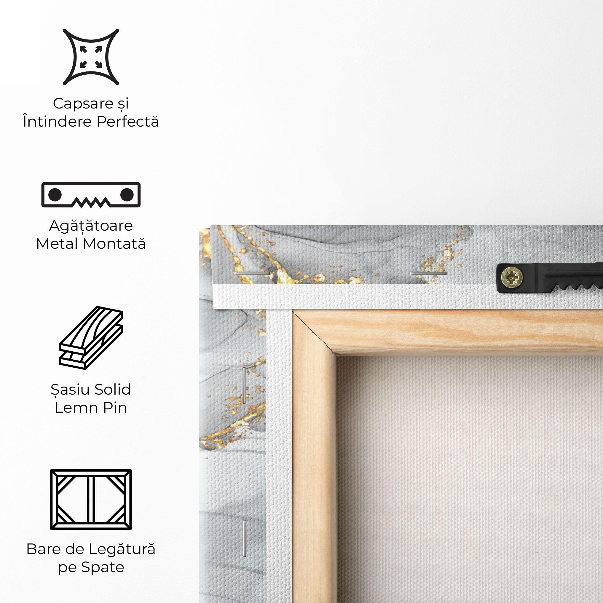 Tablou Canvas White Ink Marble mockup 5