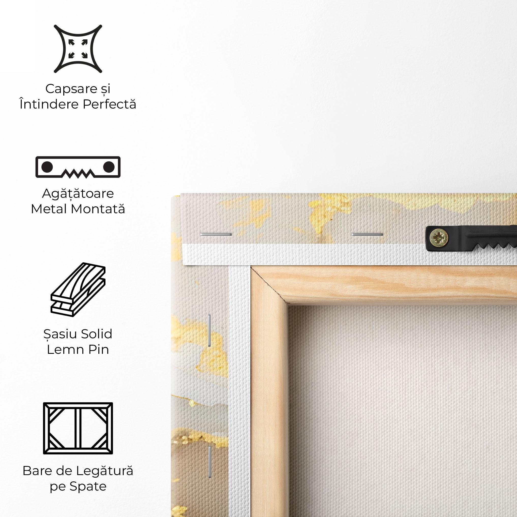 Tablou Canvas Yellow Grey Marble mockup 5