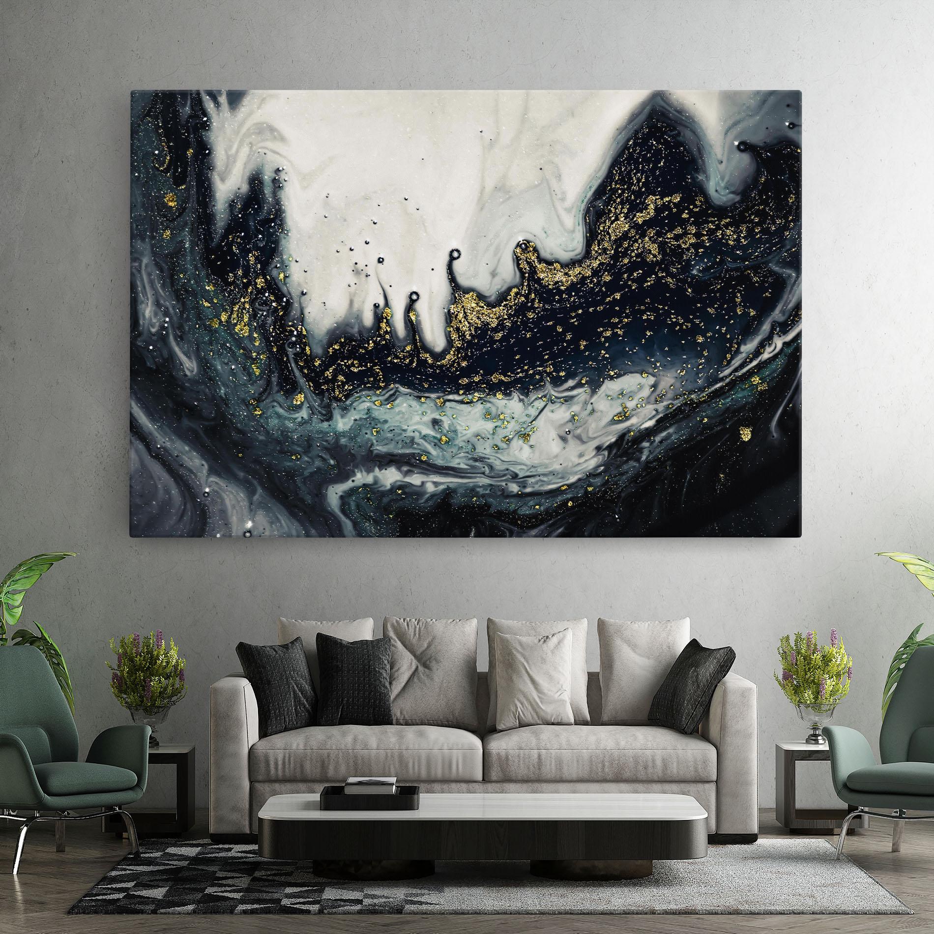 Tablou Canvas Abstract Black mockup 7