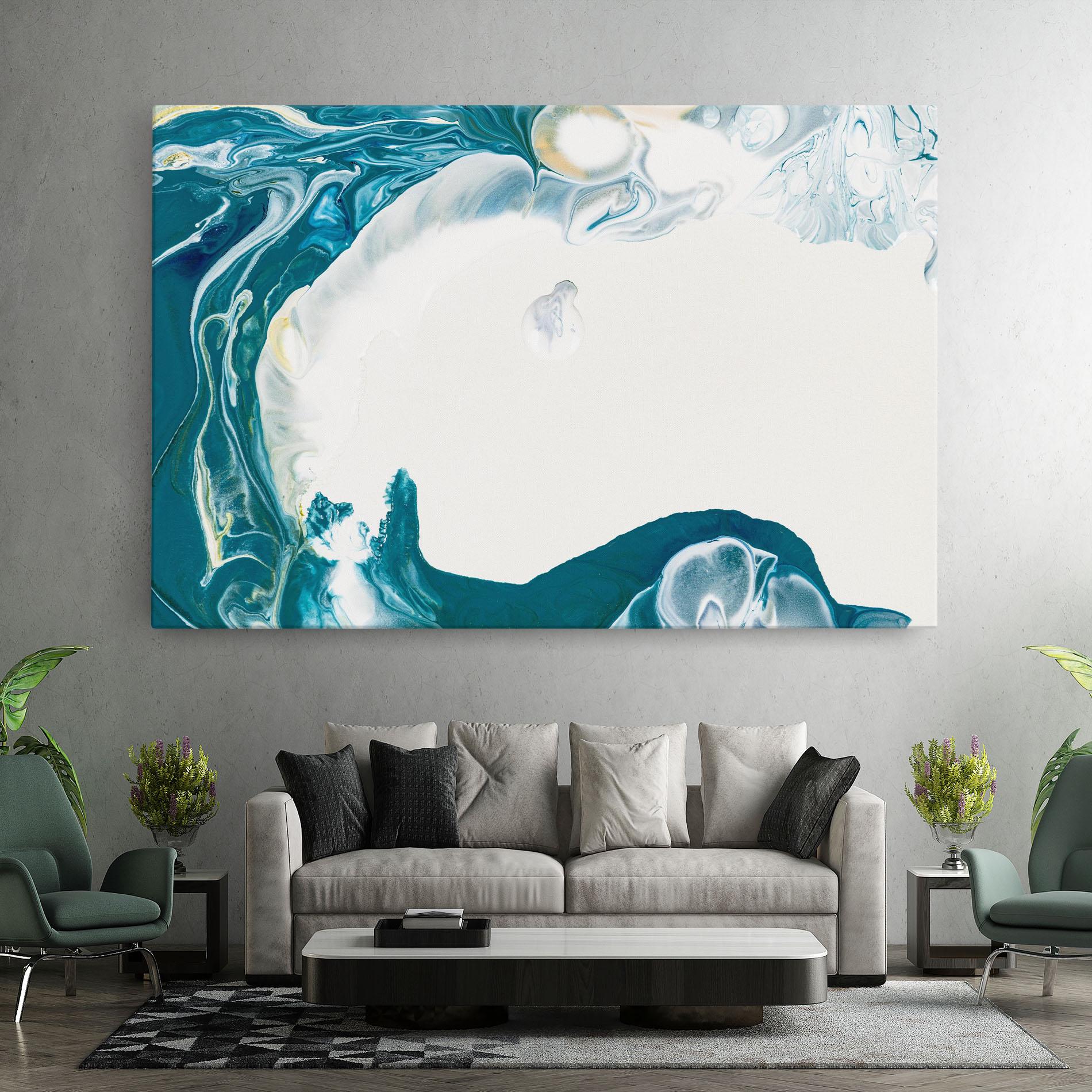 Tablou Canvas Beautiful Blue Paiting mockup 7