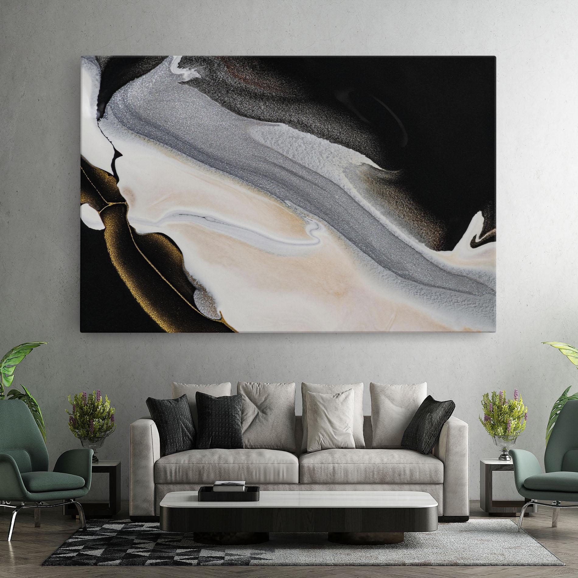 Tablou Canvas Black Light Grey mockup 7