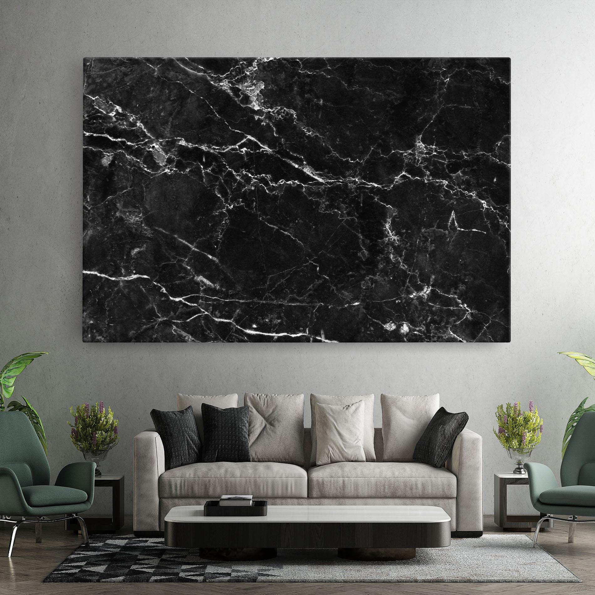 Tablou Canvas Black White Marble mockup 7