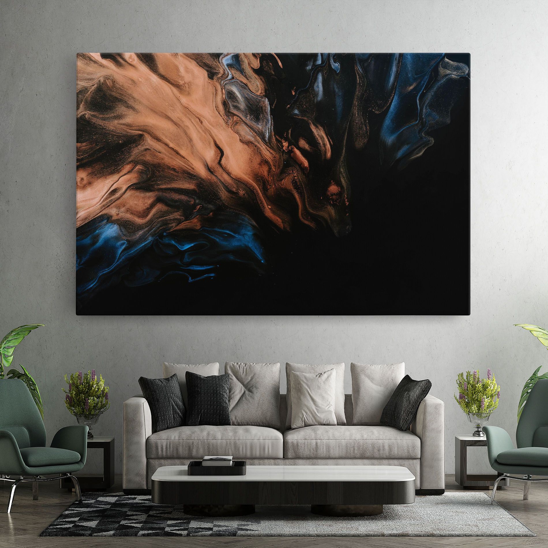 Dark Flame Abstract mockup 7