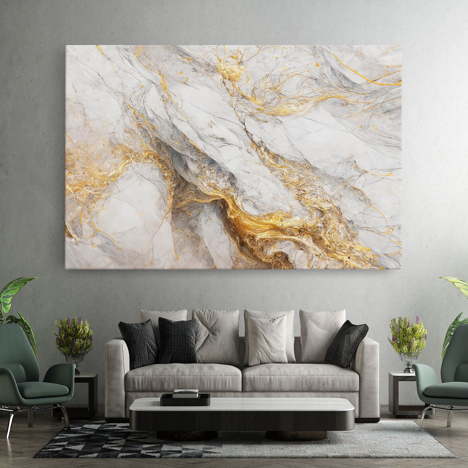 Gold Liquid Grey Marble mockup 7