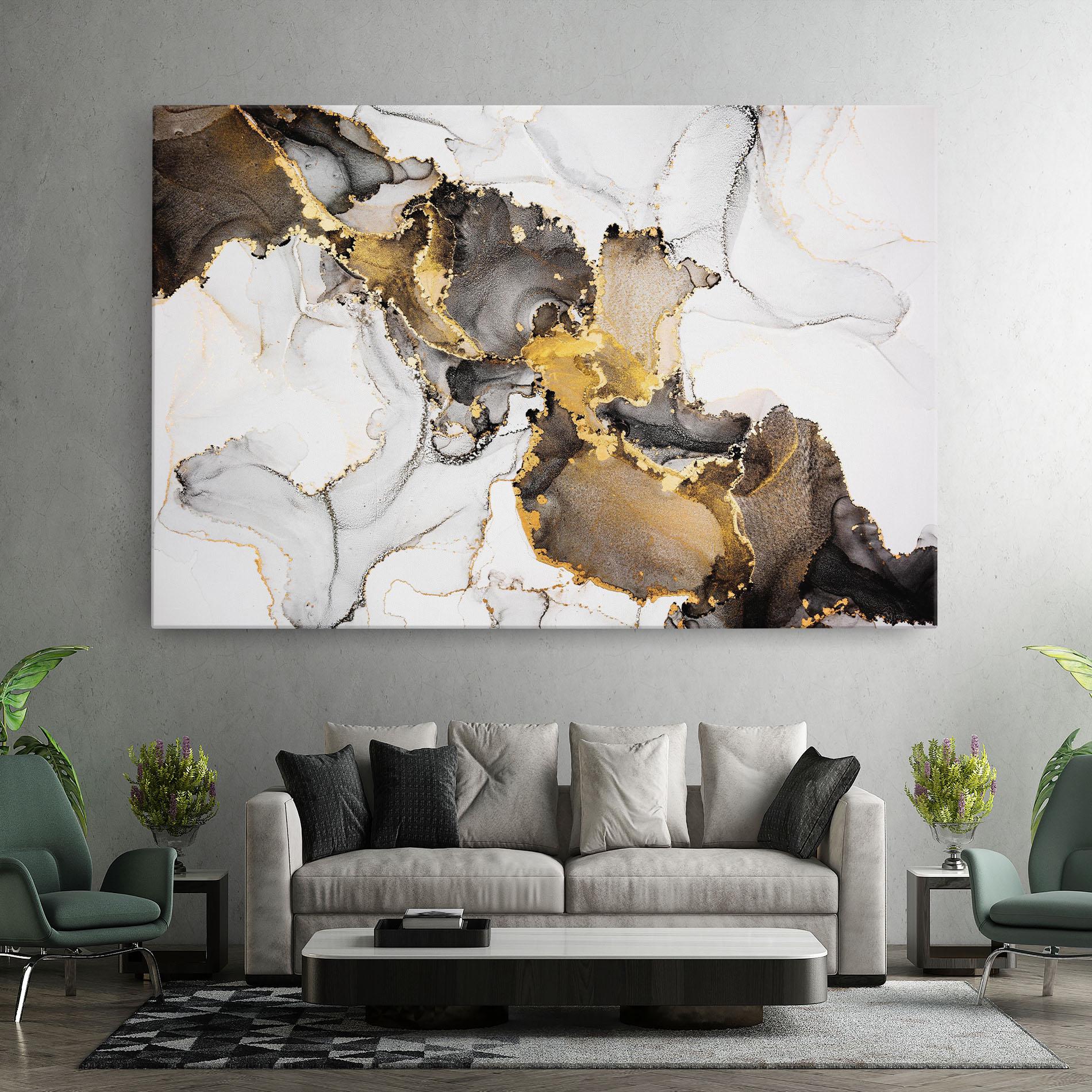 Tablou Canvas Golden Marble Shades mockup 7