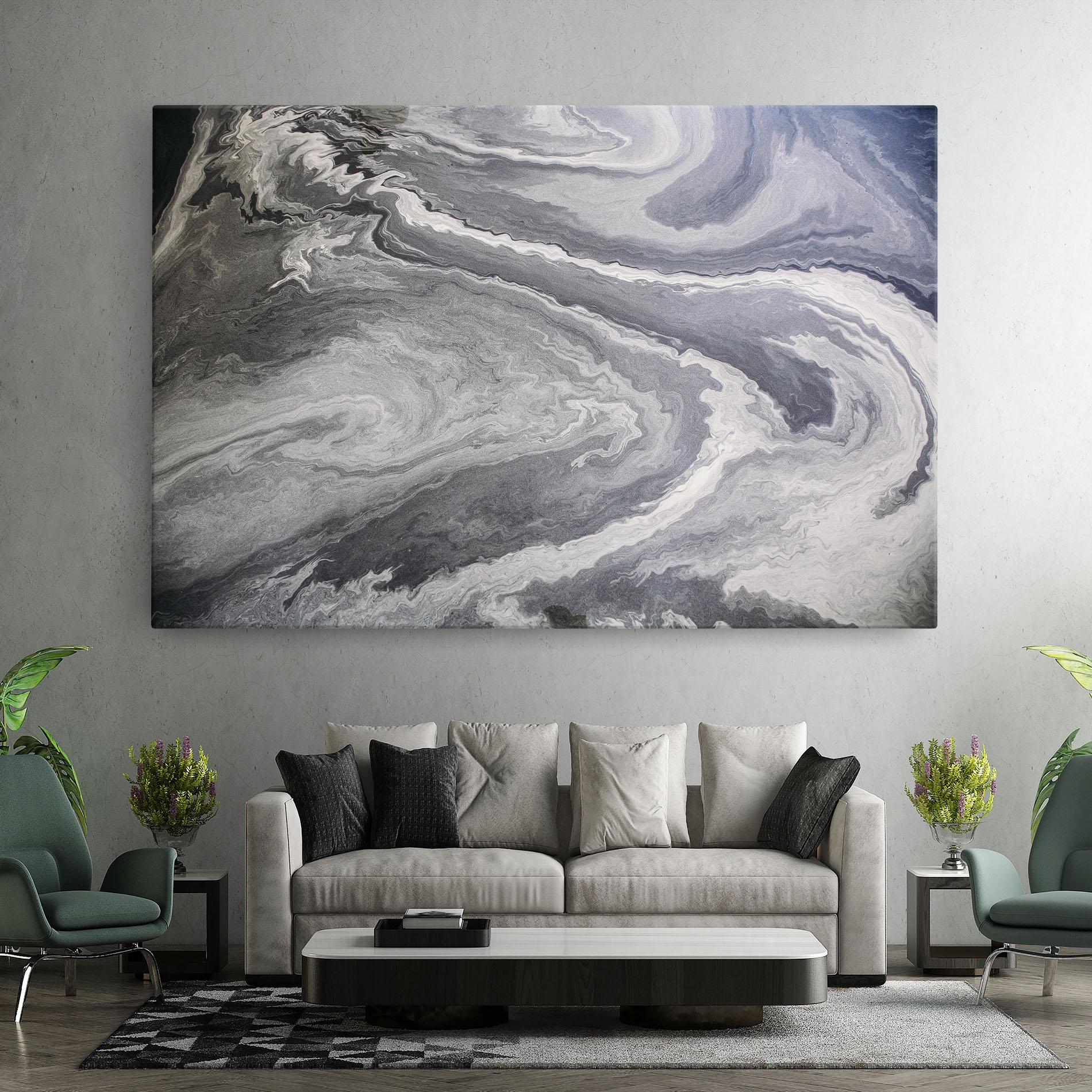 Tablou Canvas Grey Liquid Marble mockup 7
