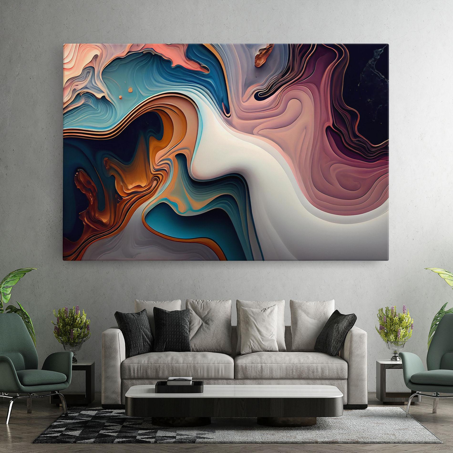 Tablou Canvas Mixed Colors Marble mockup 7