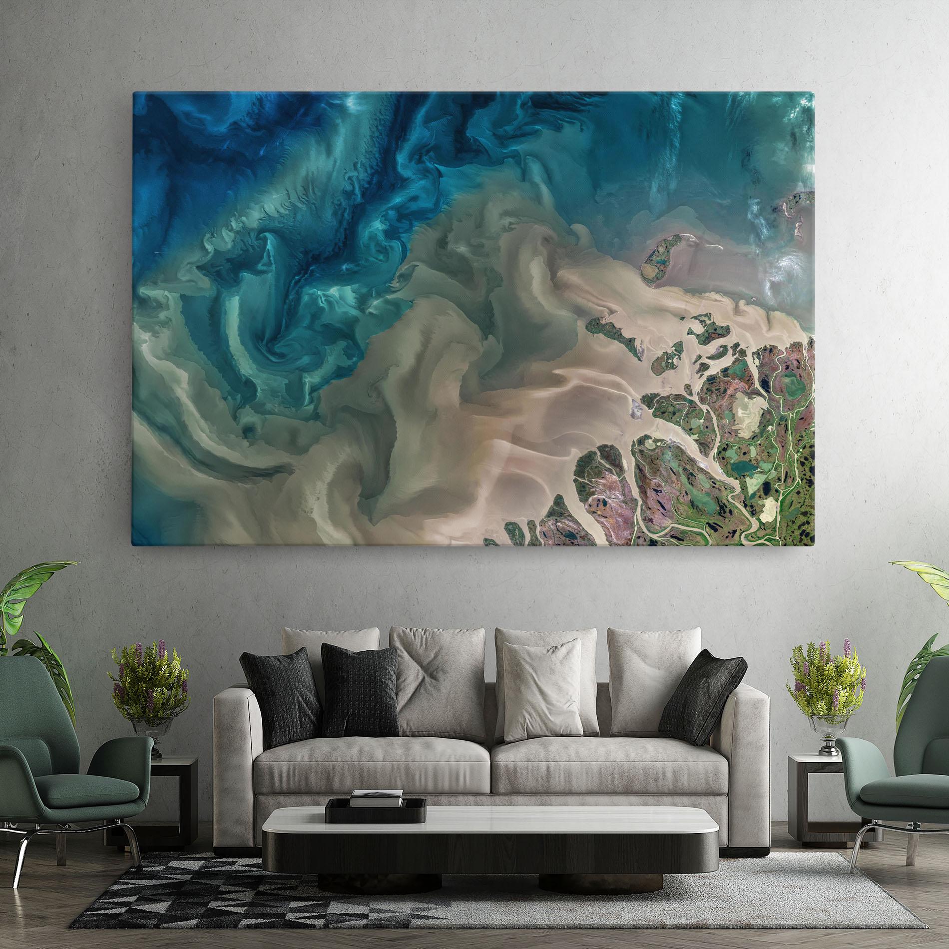 Tablou Canvas Ocean Blue Marble mockup 7