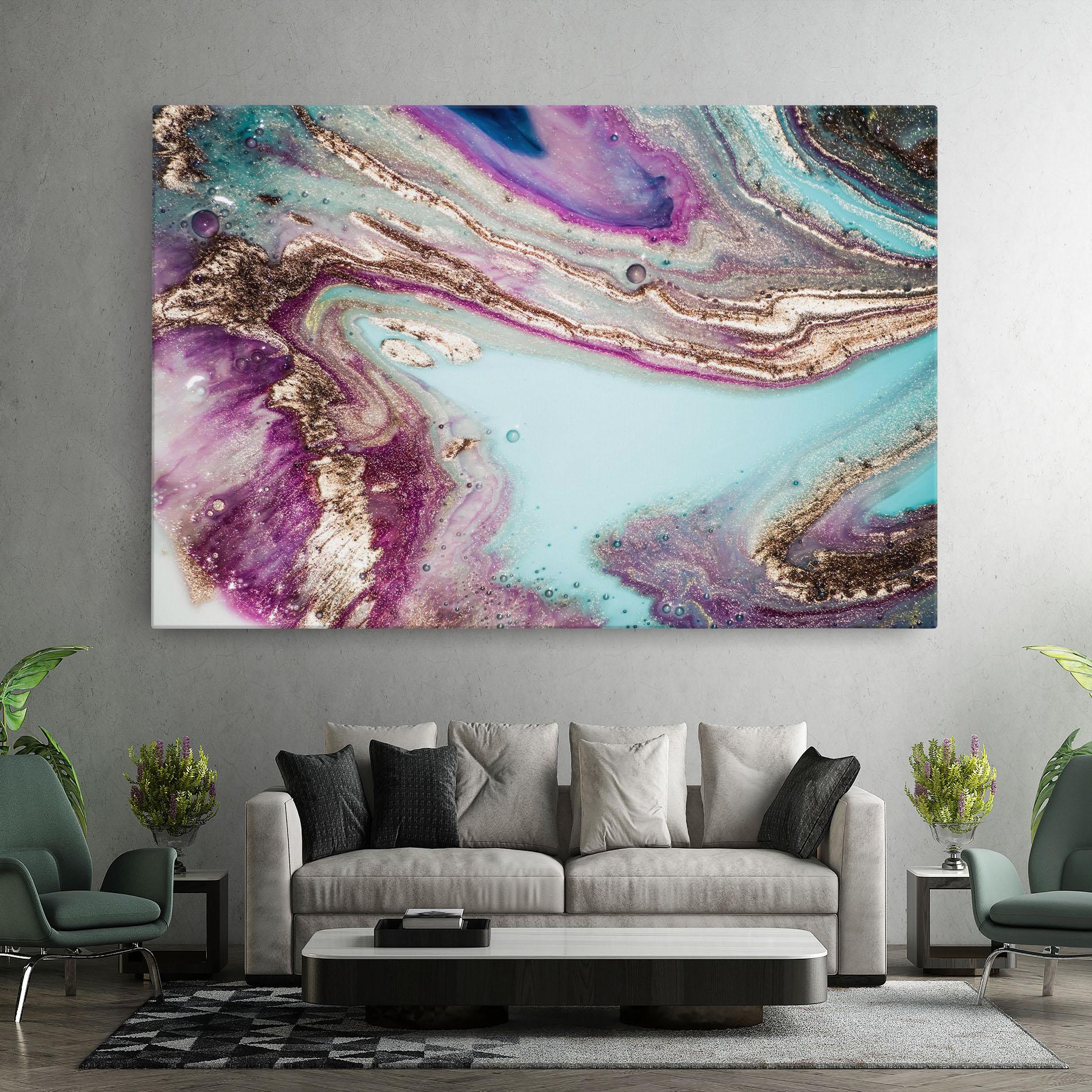 Tablou Canvas Pink Marble Shades mockup 7