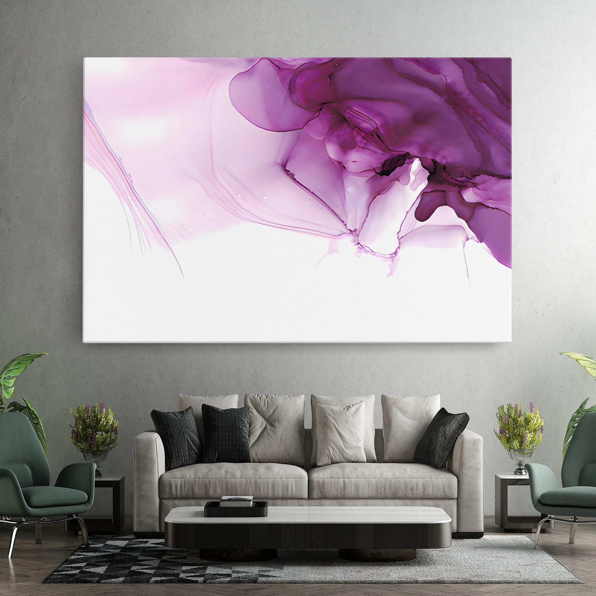 Tablou Canvas Purple Ink Marble mockup 7