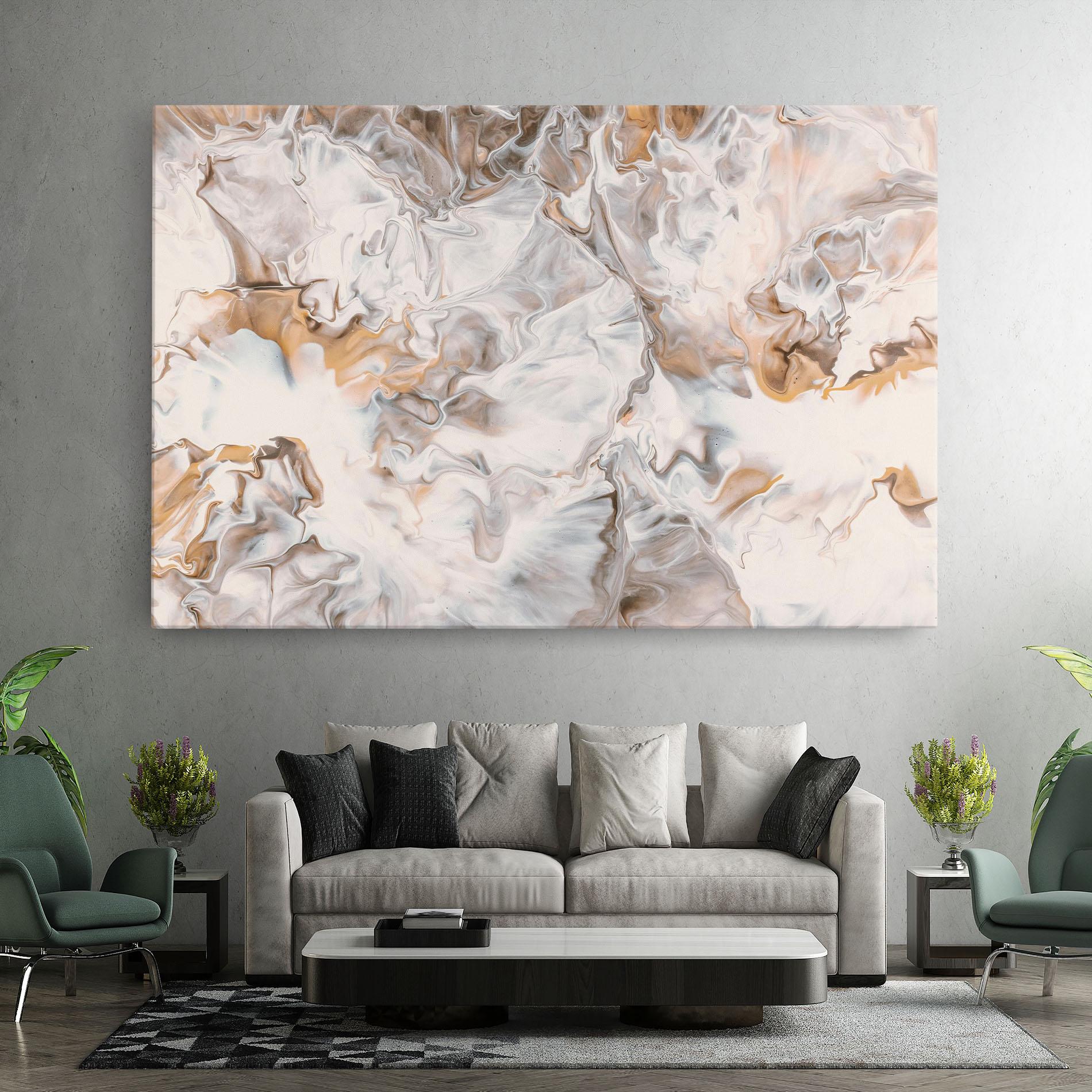 Tablou Canvas White Gold Abstract mockup 7