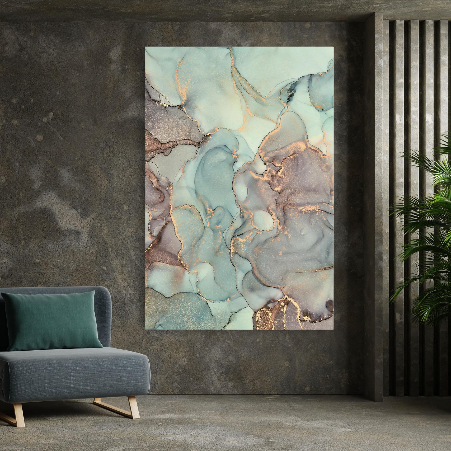 Tablou Canvas Abstract Turquoise Marble mockup 7