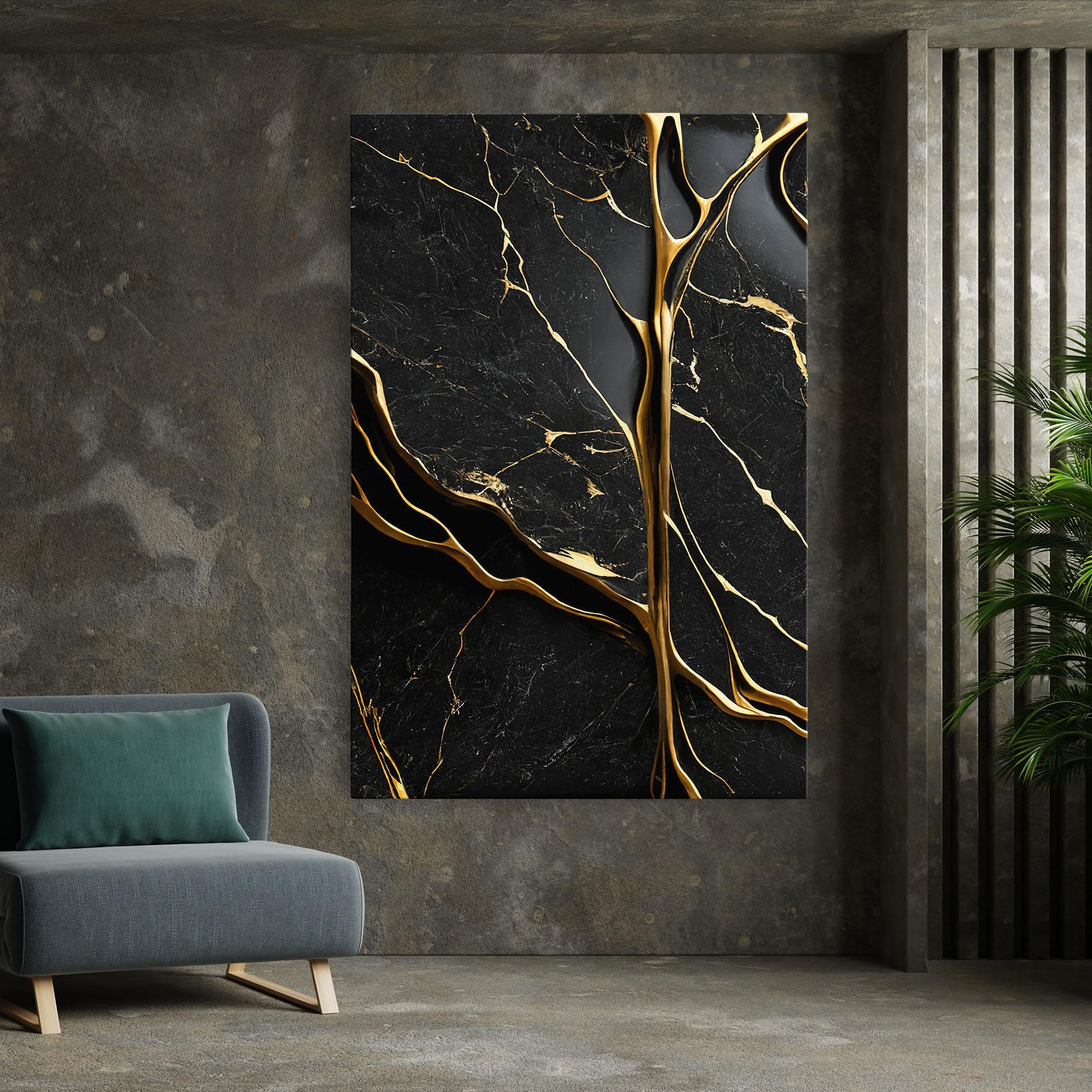 Tablou Canvas Black Square Marble mockup 7