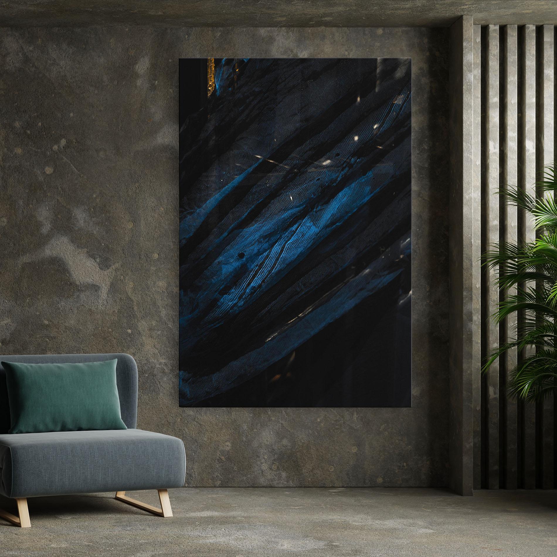 Tablou Canvas Blue Lines mockup 7