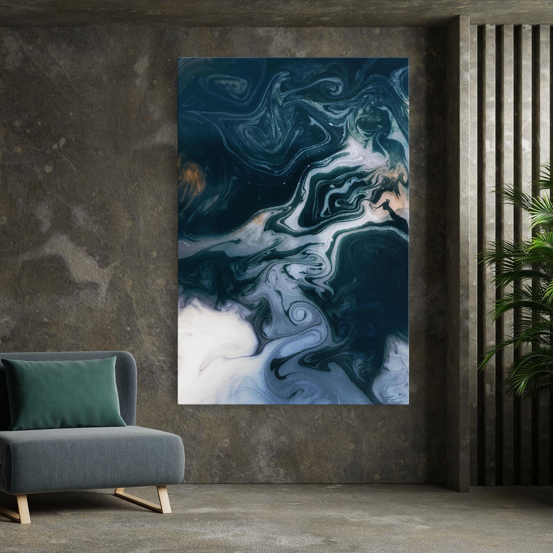 Tablou Canvas Dark Blue With White mockup 7