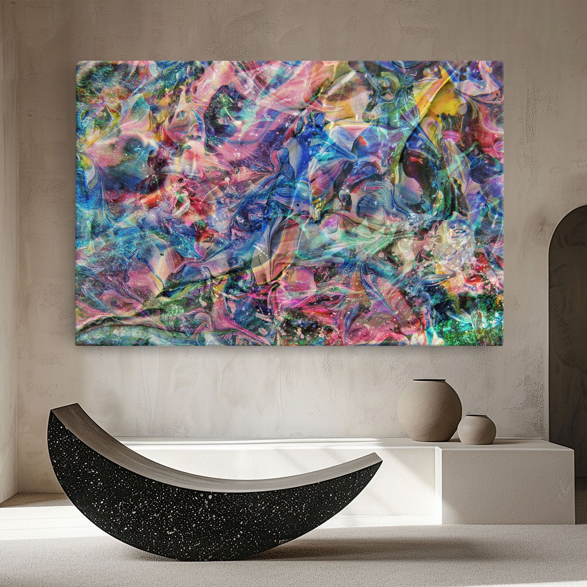 Abstract Colourful Glass mockup 8