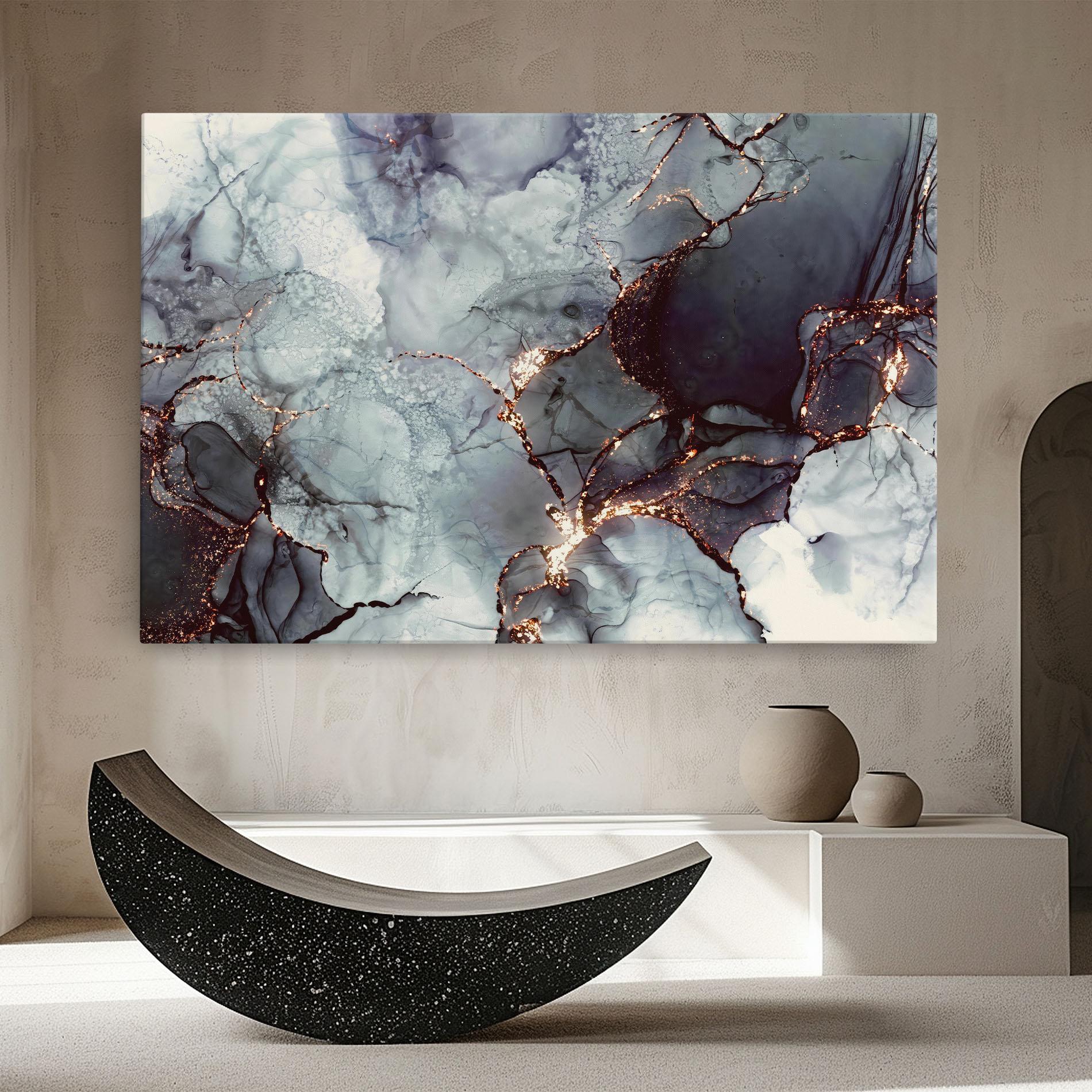 Tablou Canvas Abstract Gold Path mockup 8