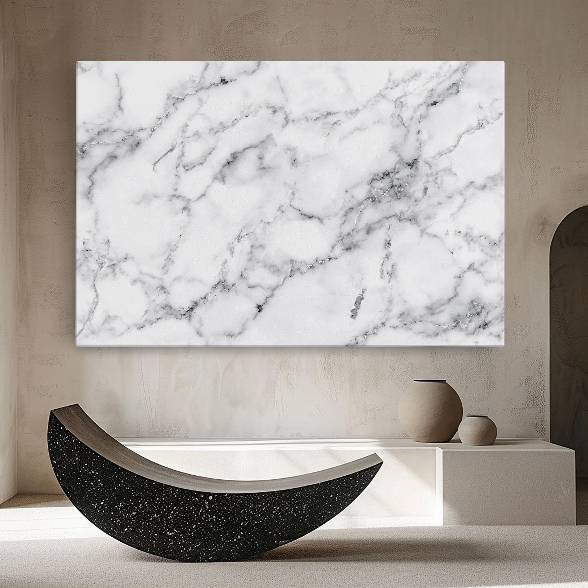 Tablou Canvas Basic White Marble mockup 8
