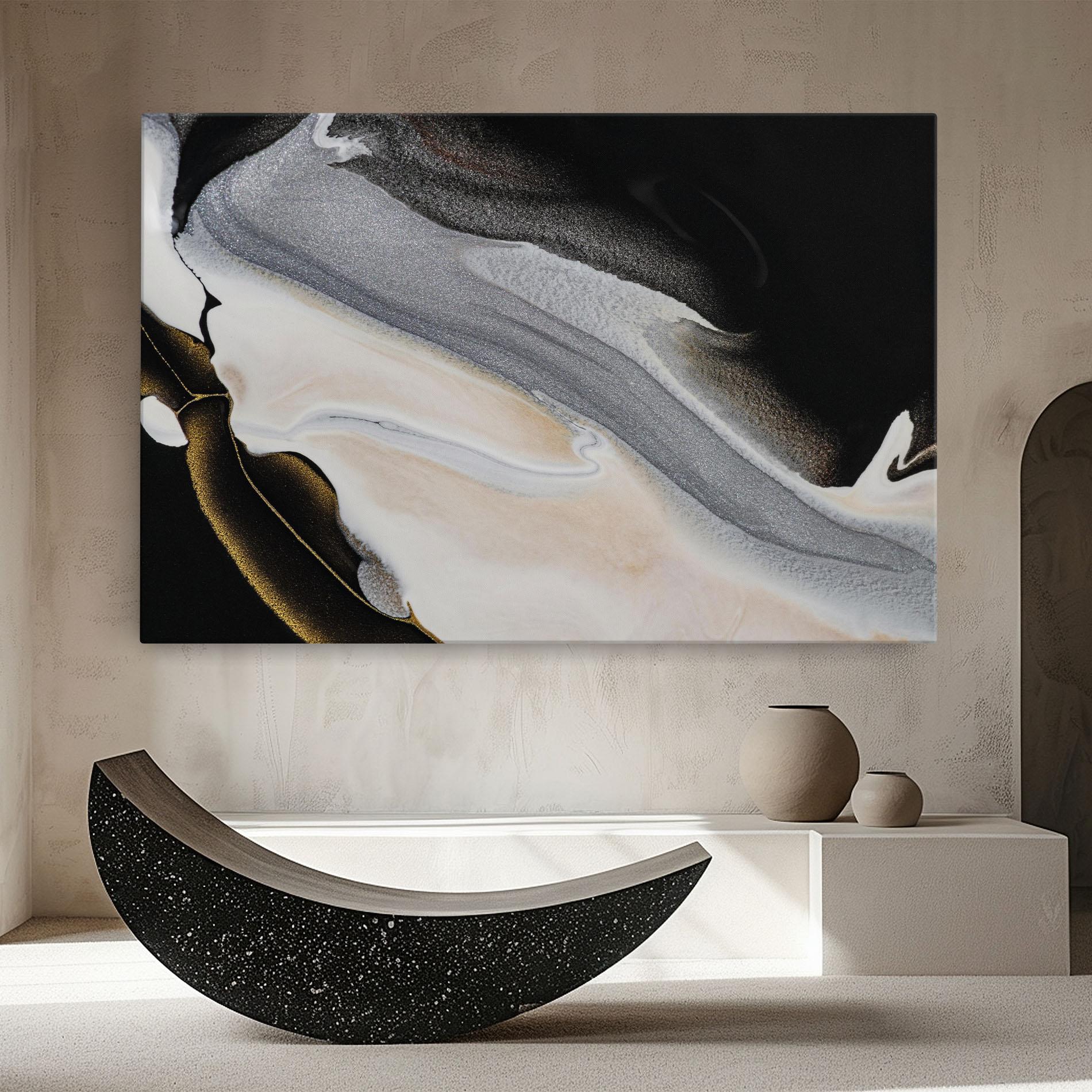 Tablou Canvas Black Light Grey mockup 8