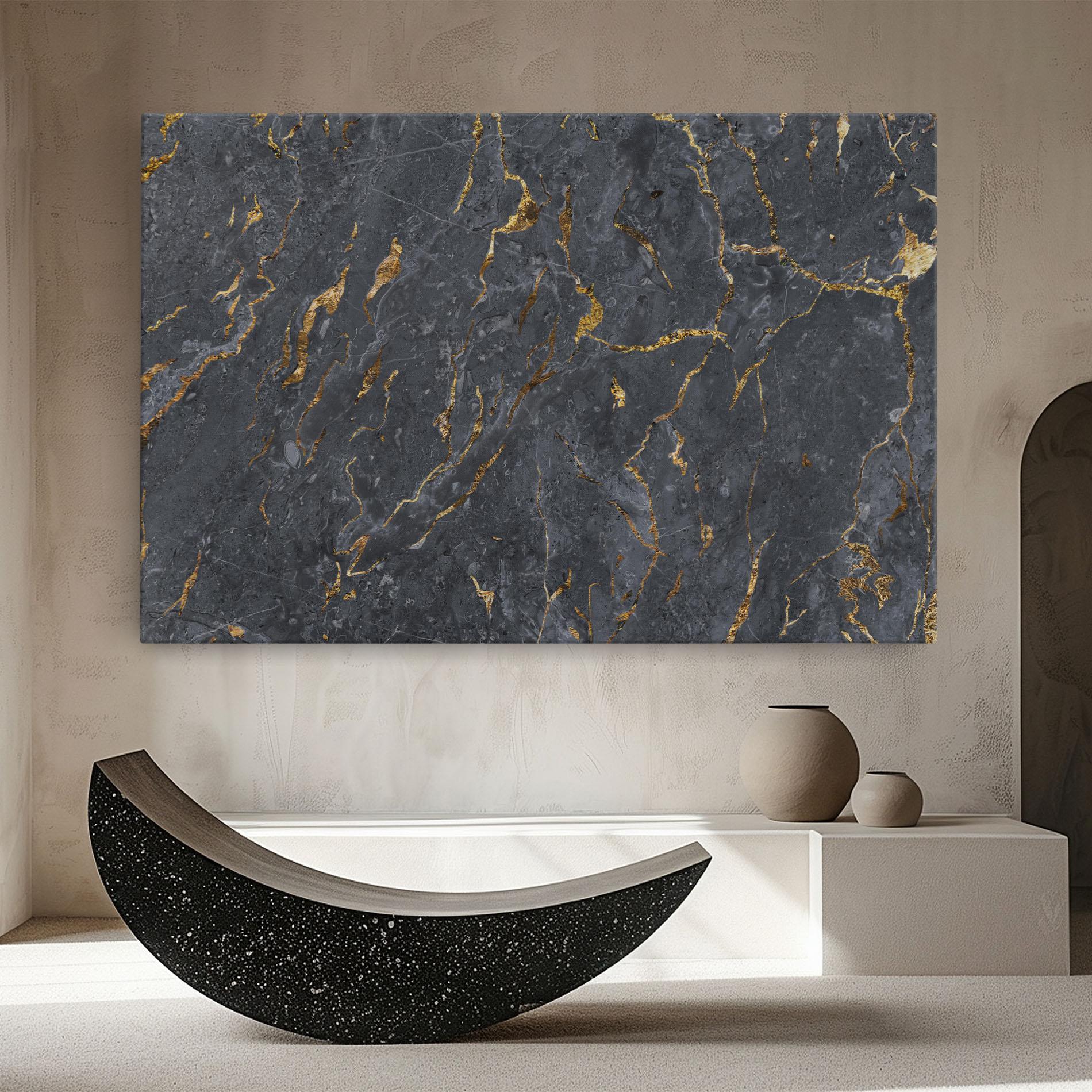 Tablou Canvas Gold Grey Marble mockup 8