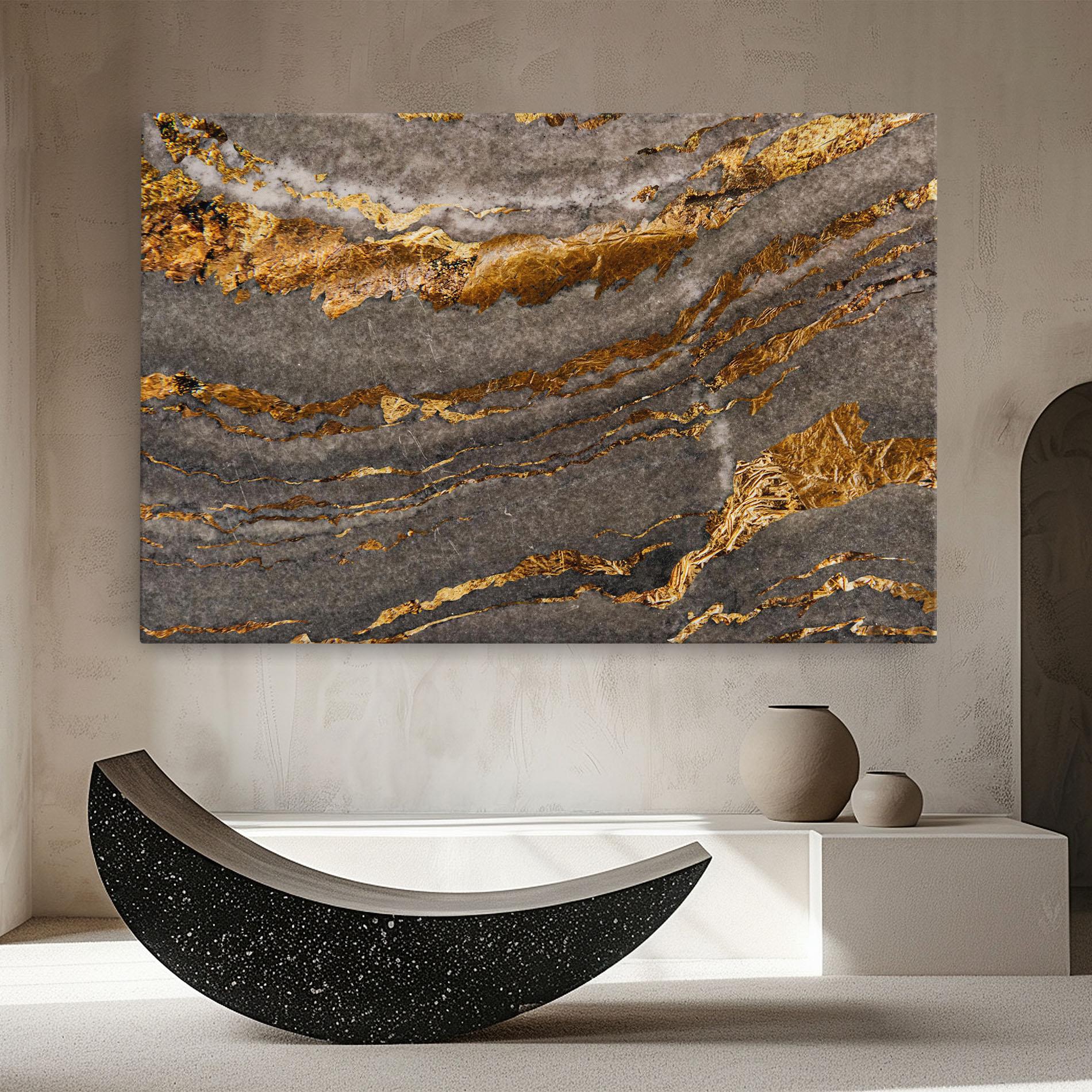 Tablou Canvas Gold Paper Marble mockup 8